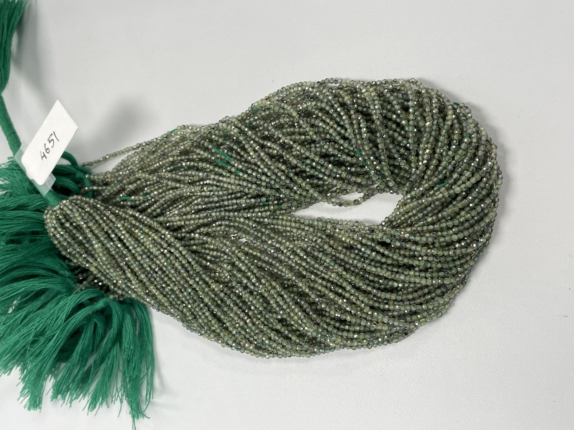 Green Sapphire Rondelle Faceted