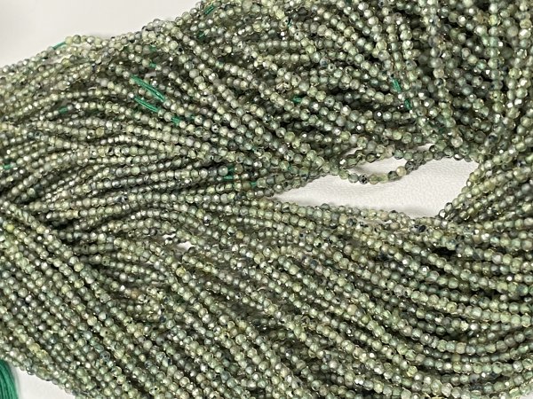 Green Sapphire Rondelle Faceted