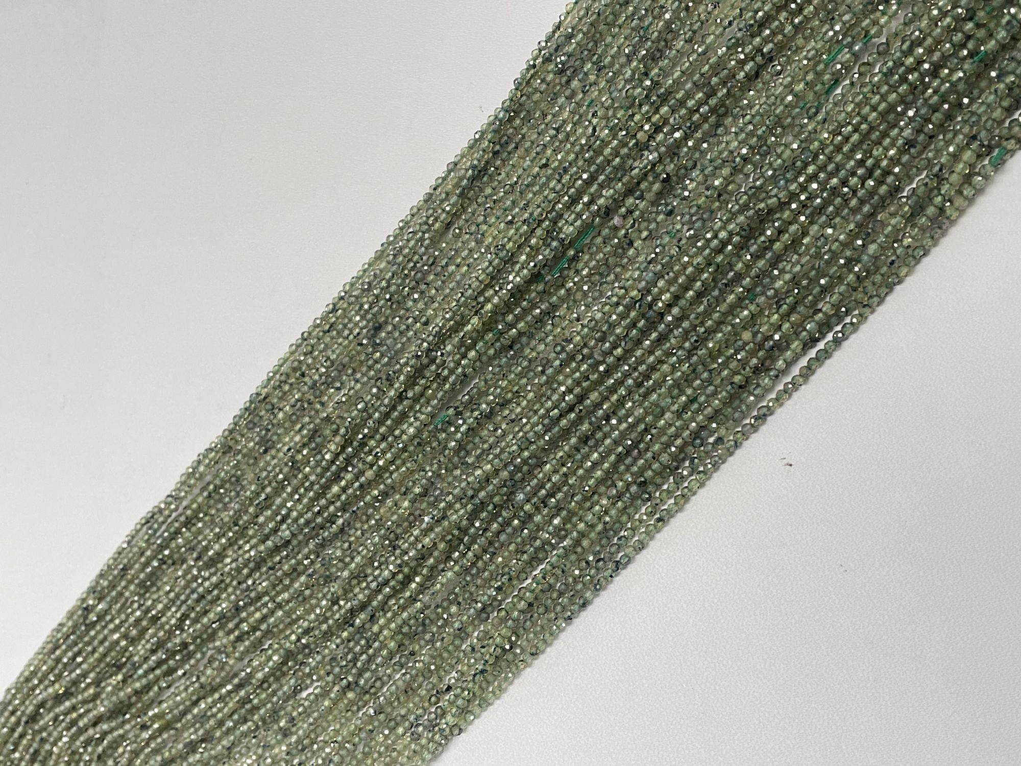 Green Sapphire Rondelle Faceted