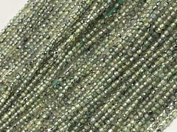 Green Sapphire Rondelle Faceted