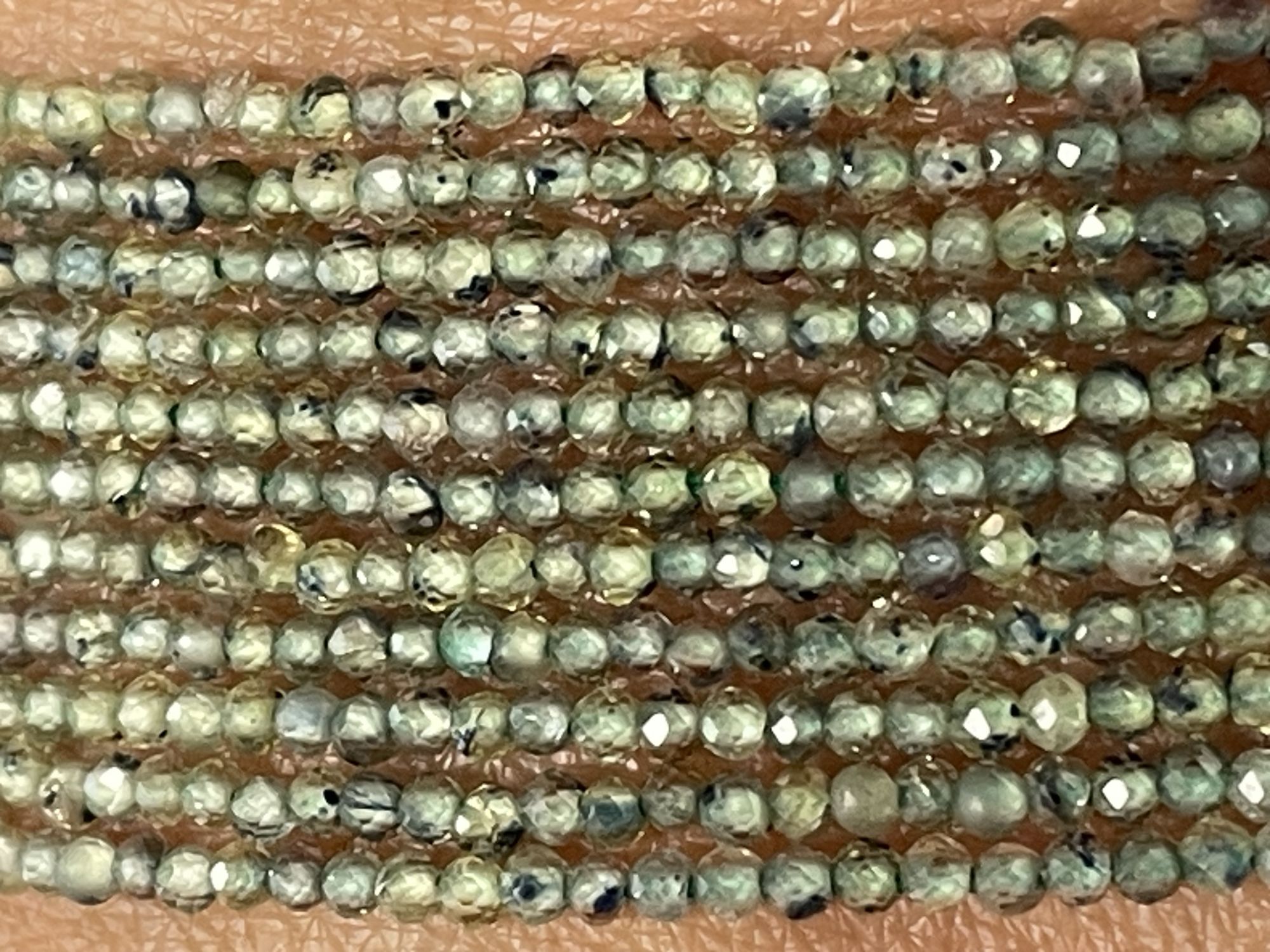 Green Sapphire Rondelle Faceted