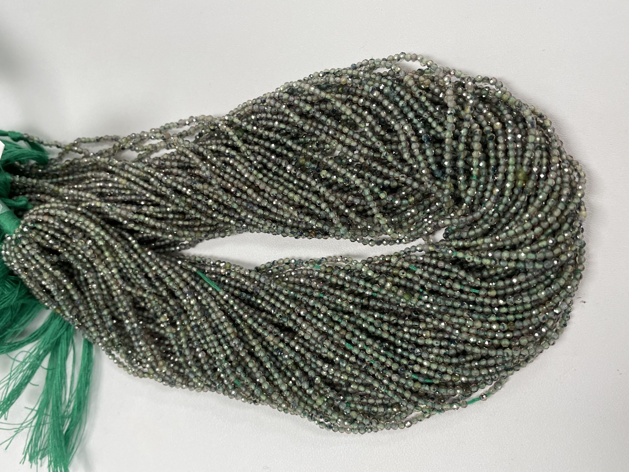 Green Sapphire Rondelle Faceted