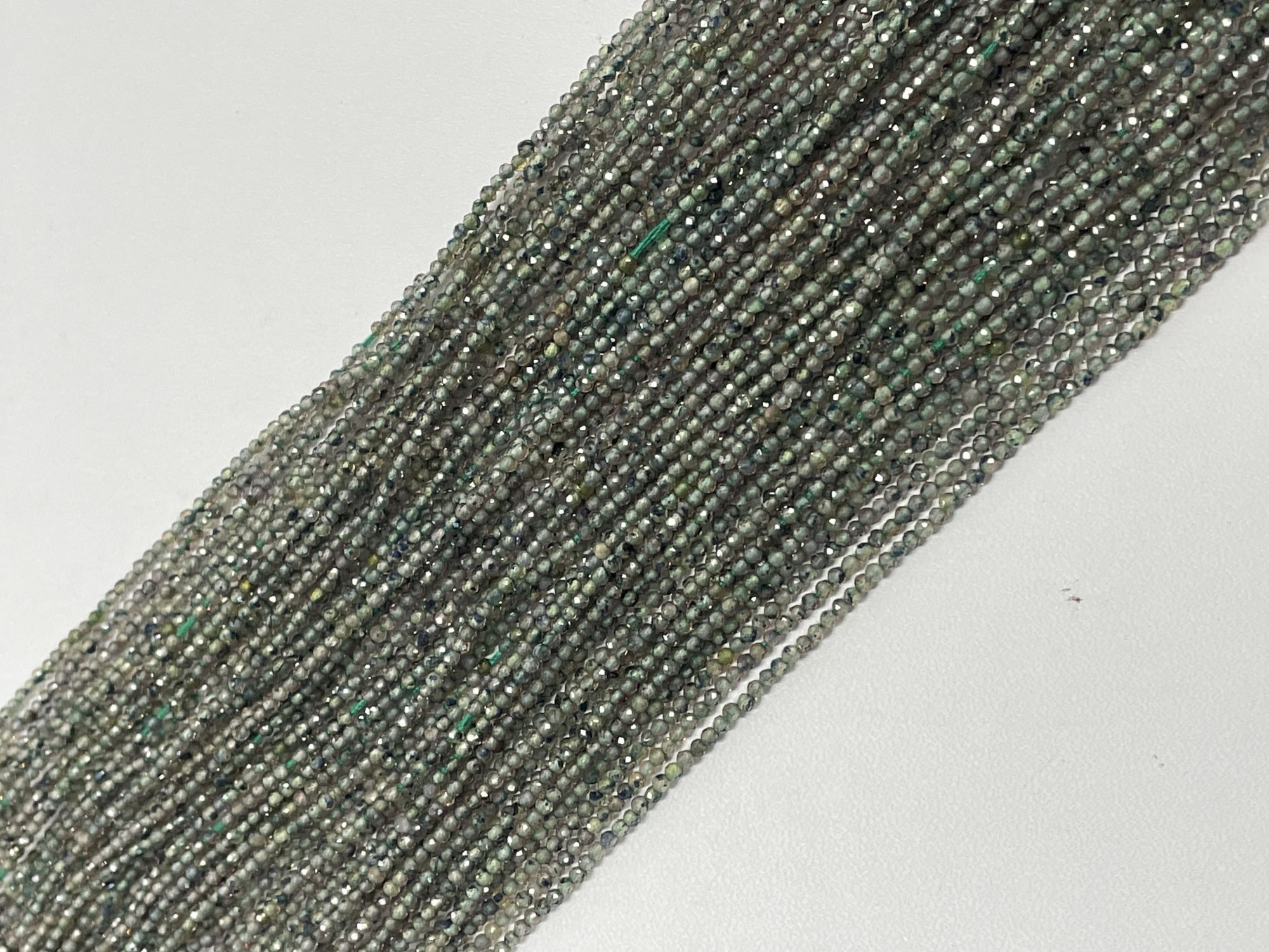 Green Sapphire Rondelle Faceted