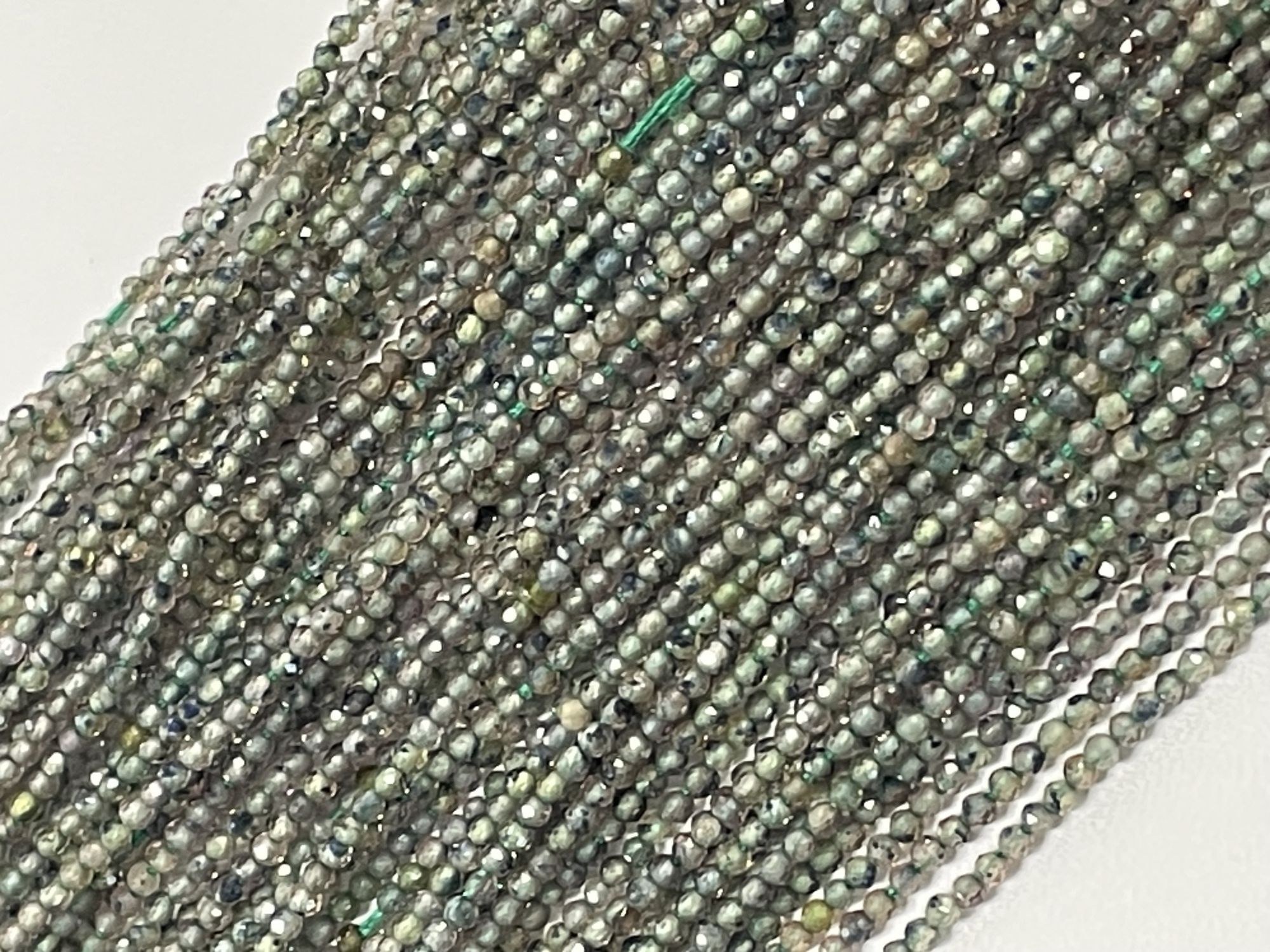 Green Sapphire Rondelle Faceted
