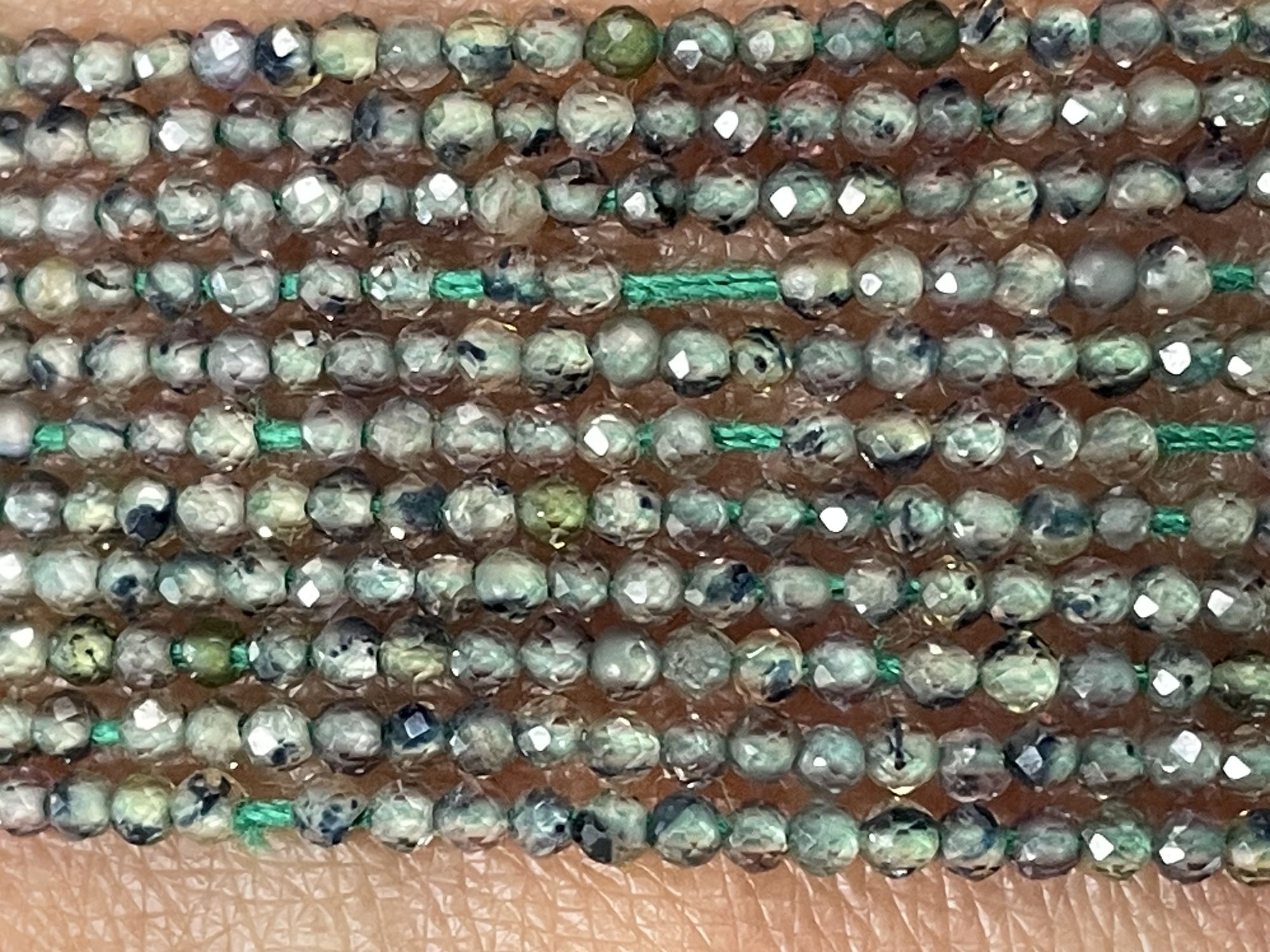 Green Sapphire Rondelle Faceted