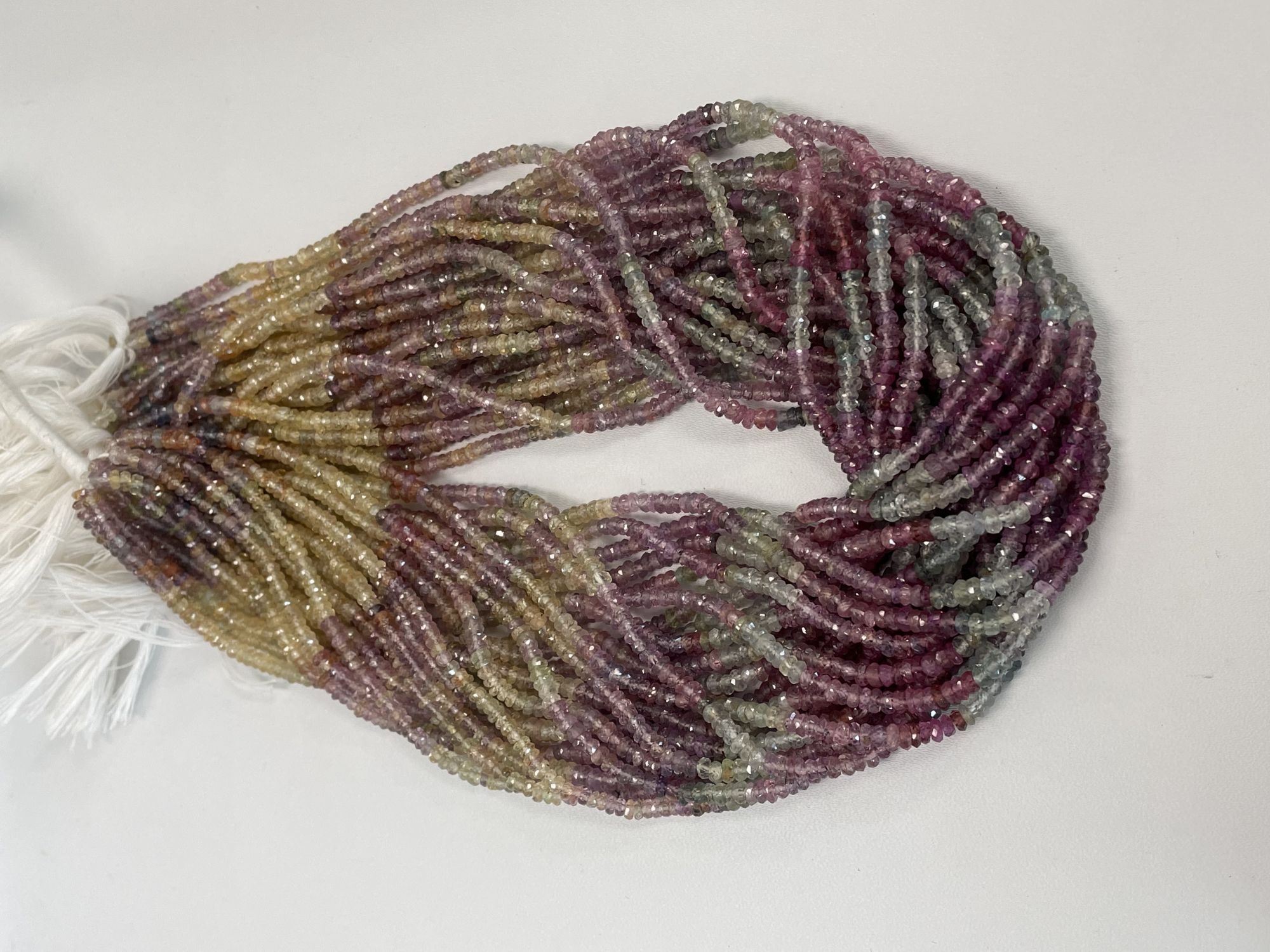 Multi Color Sapphire Rondelle Faceted