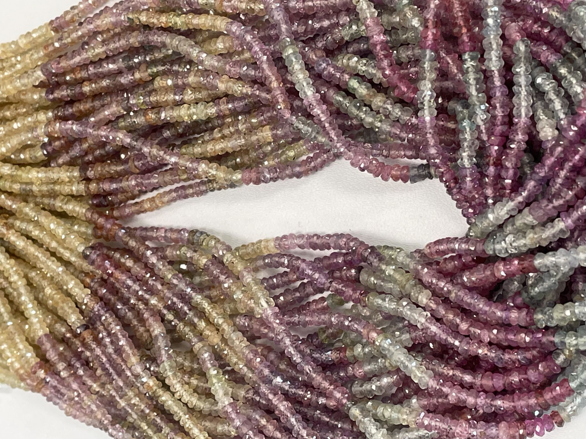 Multi Color Sapphire Rondelle Faceted