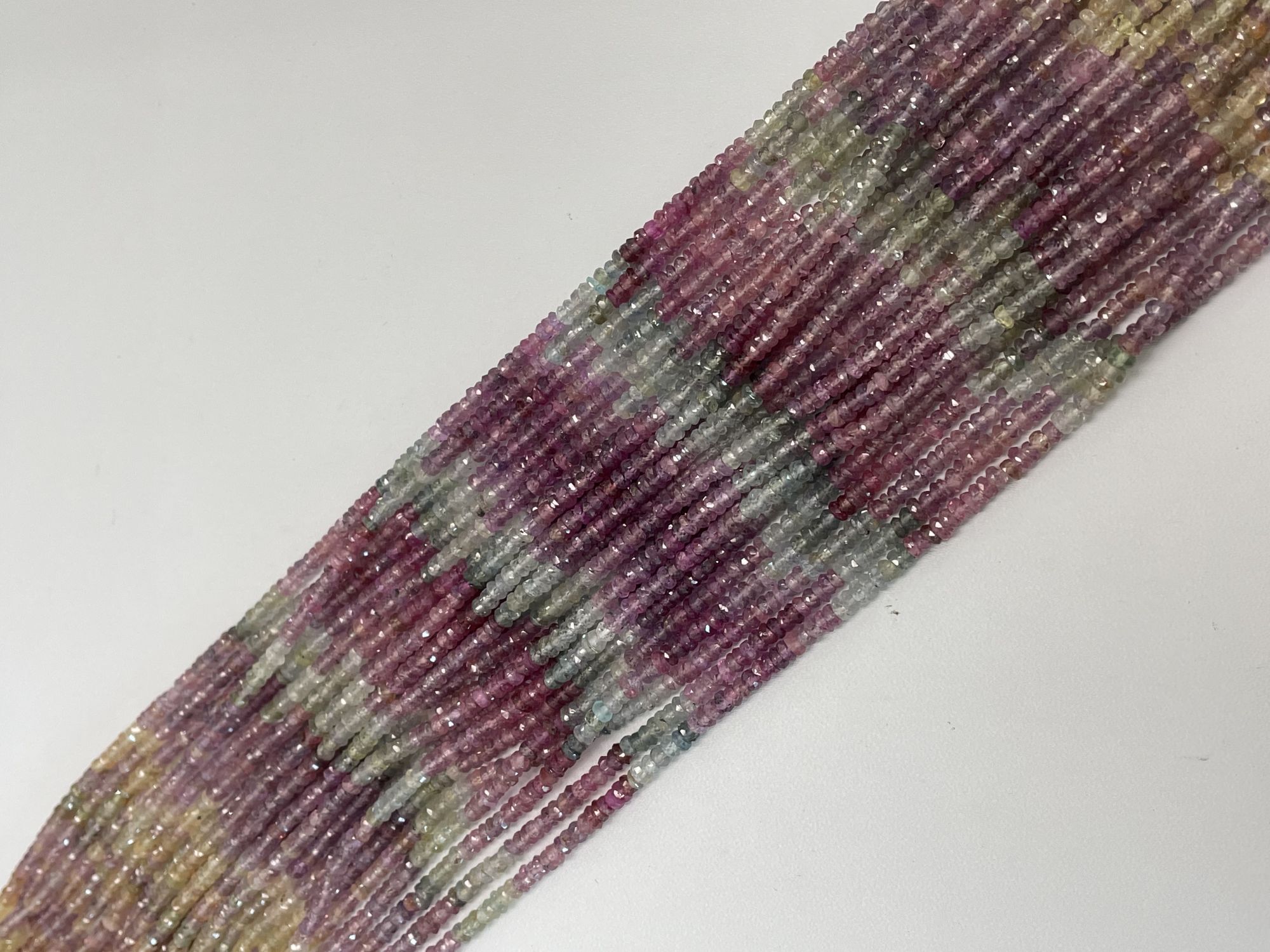 Multi Color Sapphire Rondelle Faceted