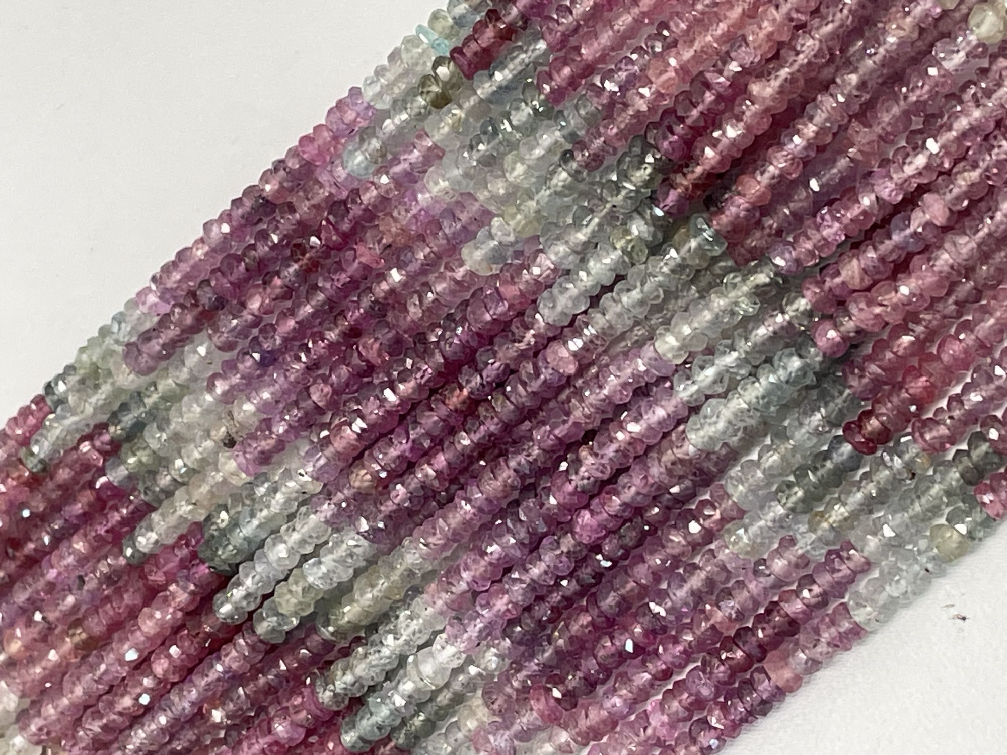 Multi Color Sapphire Rondelle Faceted