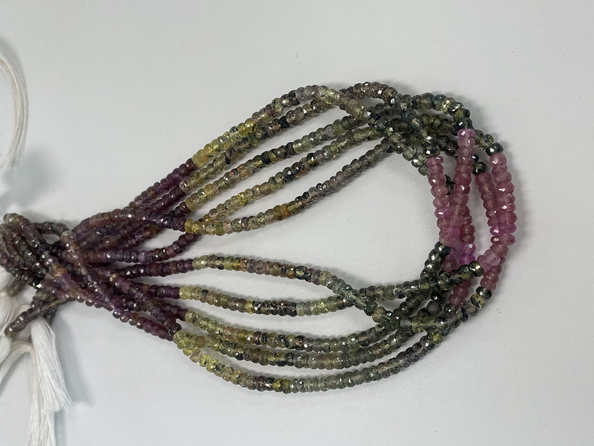 Multi Color Sapphire Rondelle Faceted