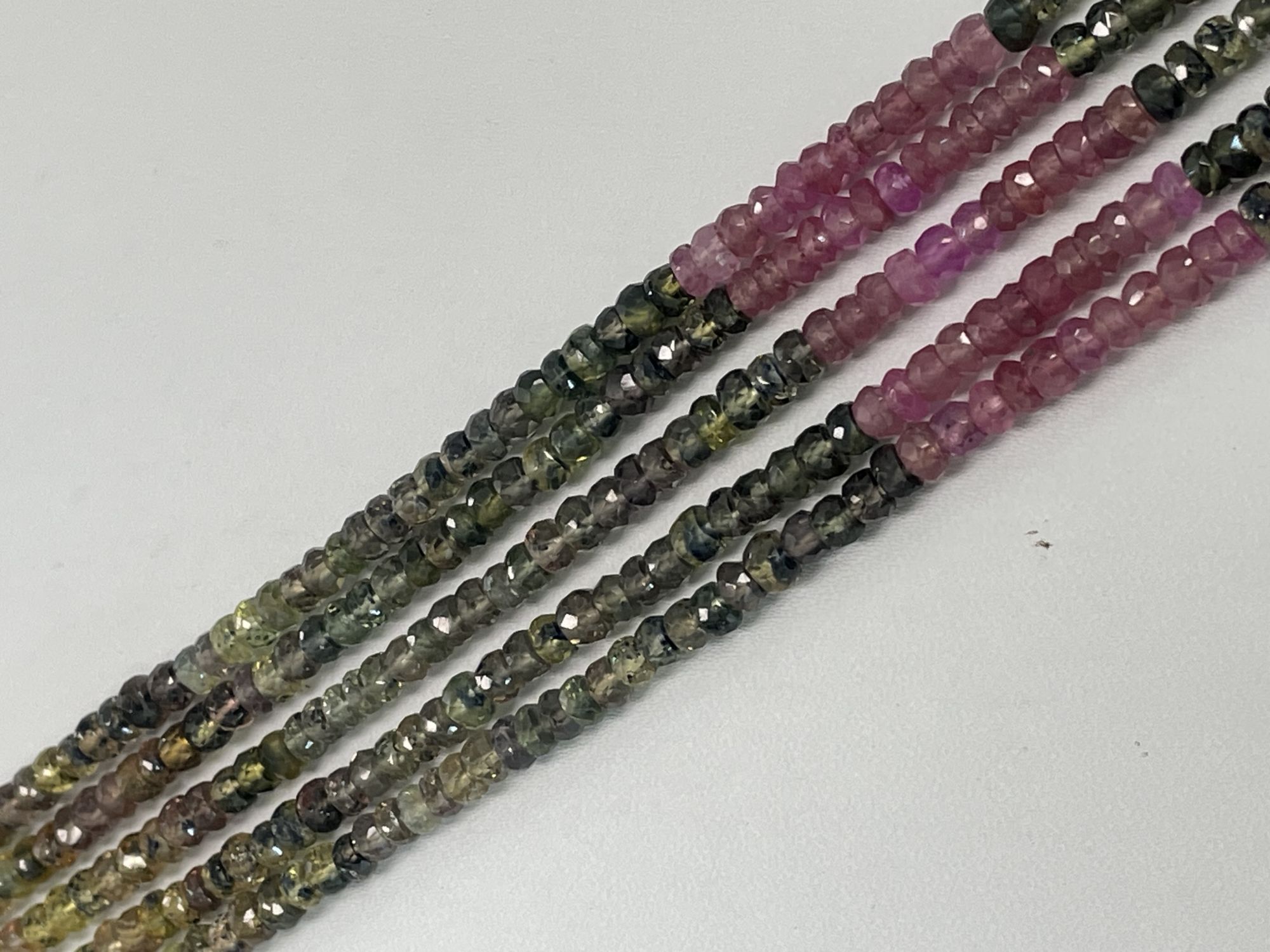 Multi Color Sapphire Rondelle Faceted