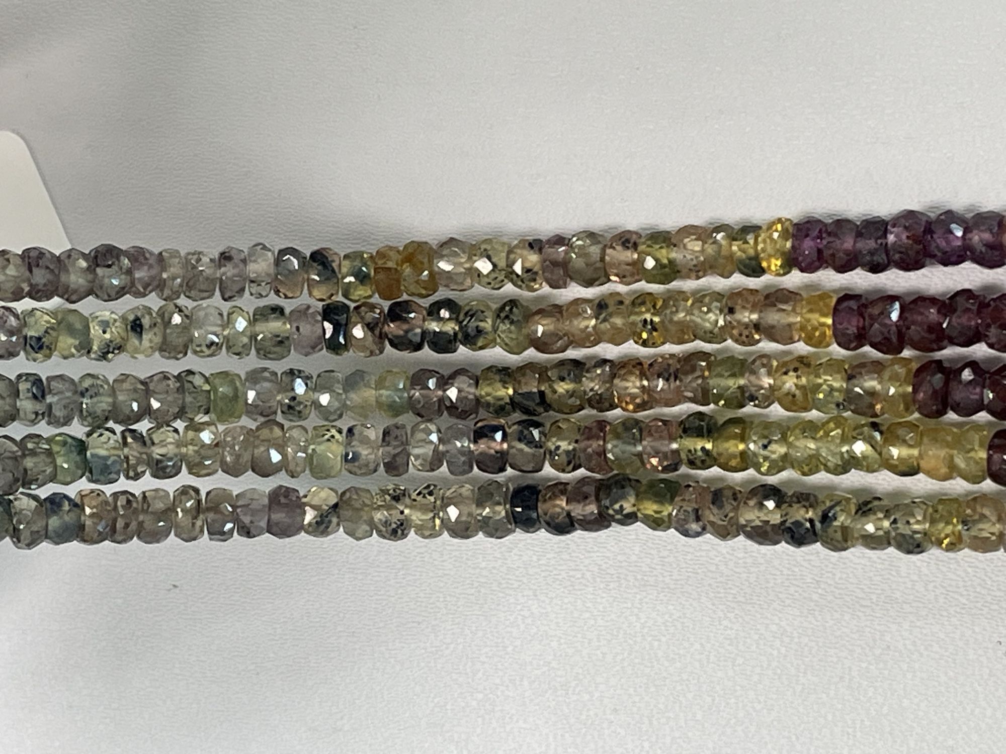 Multi Color Sapphire Rondelle Faceted