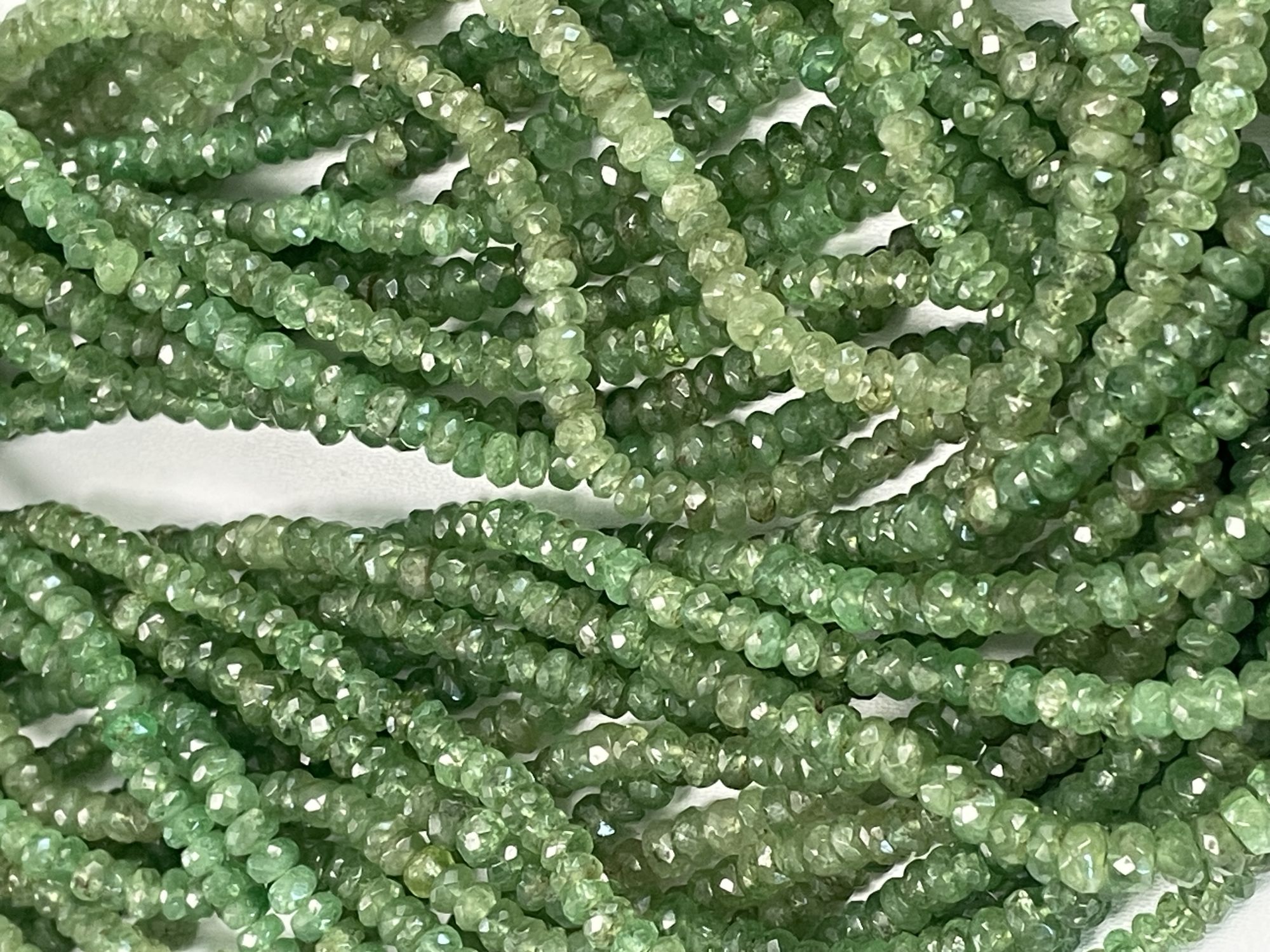 Tsavorite Rondelle Faceted