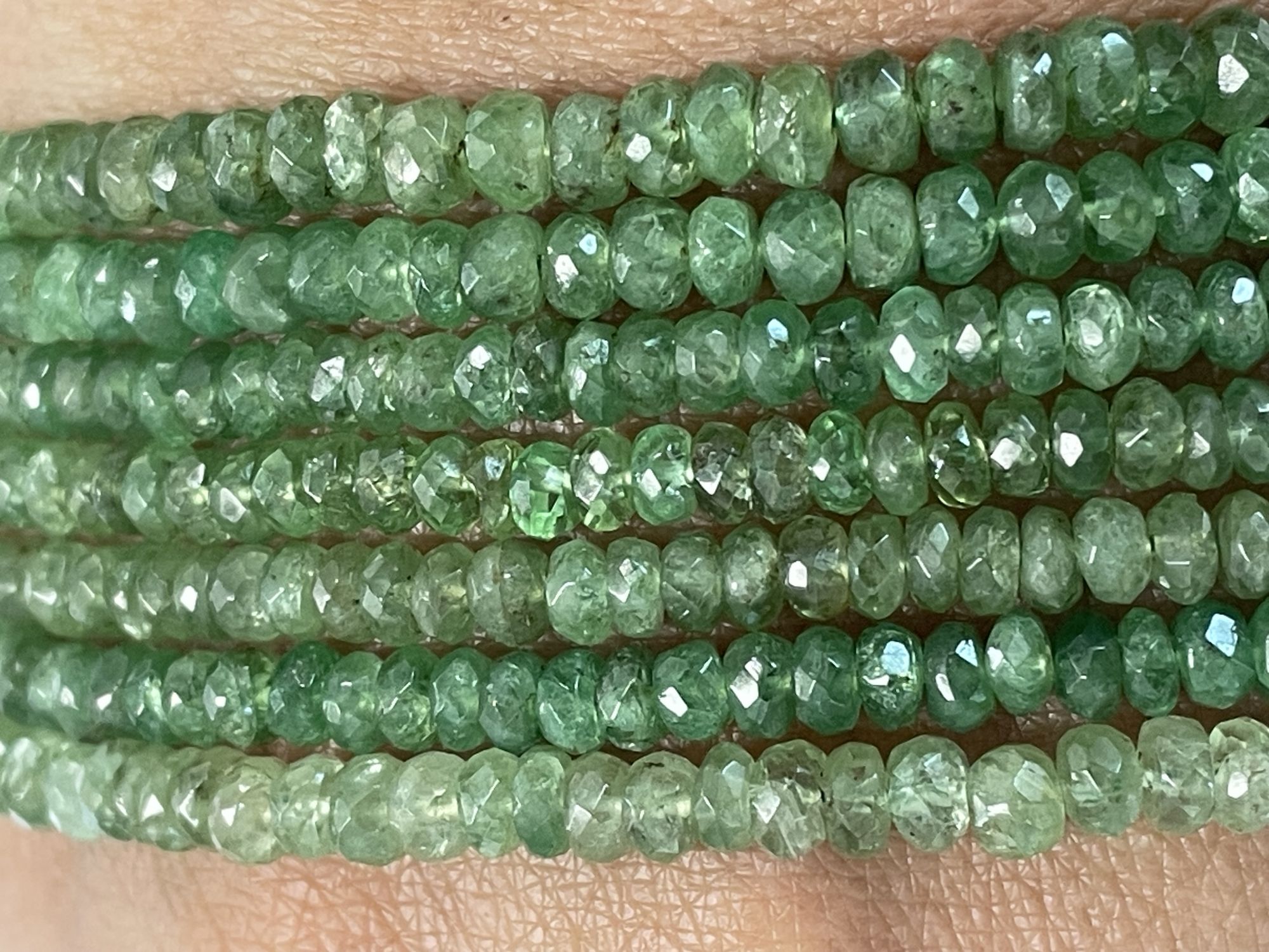 Tsavorite Rondelle Faceted