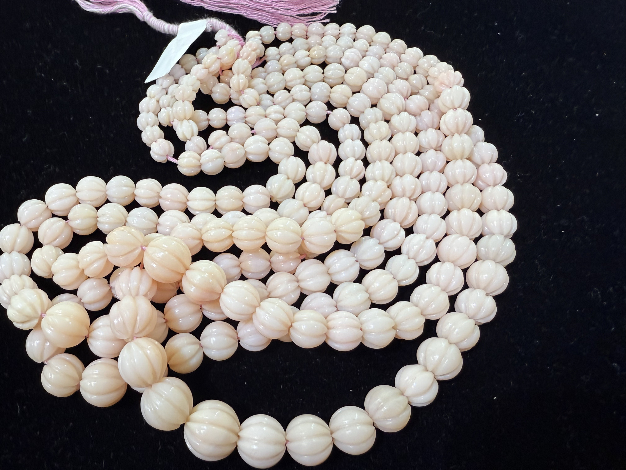 Pink Opal Pumpkin Beads