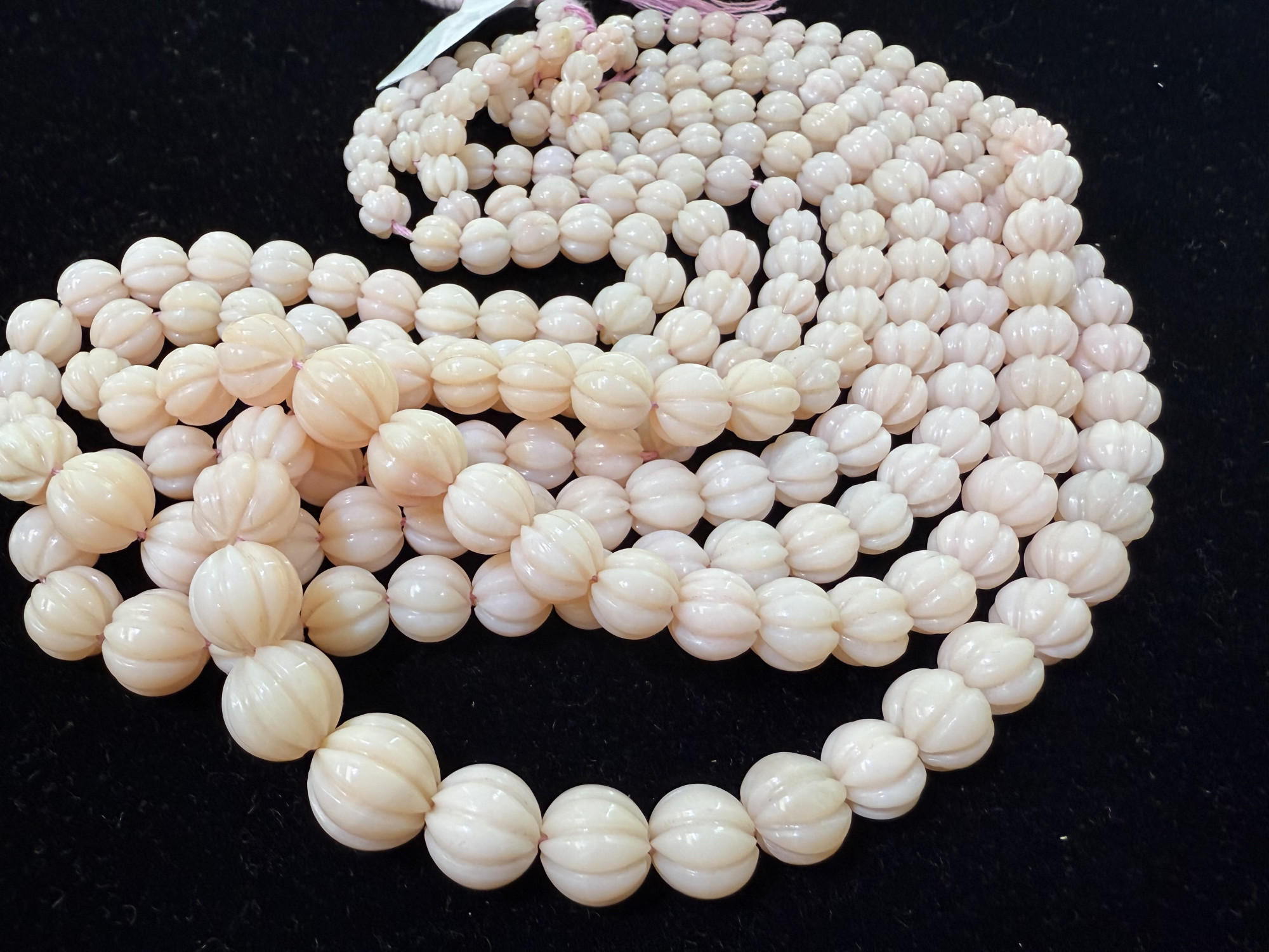 Pink Opal Pumpkin Beads