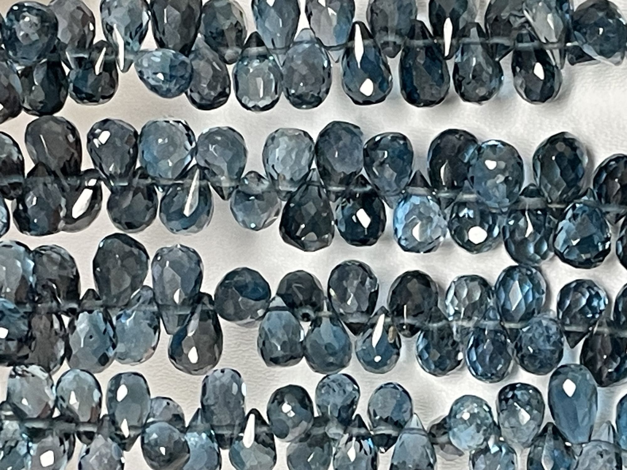 London Blue Topaz Drop Faceted