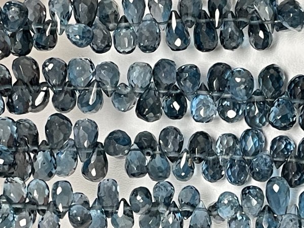 London Blue Topaz Drop Faceted