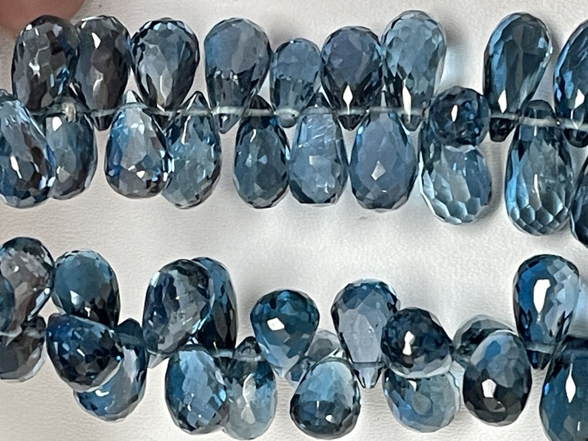 London Blue Topaz Drop Faceted