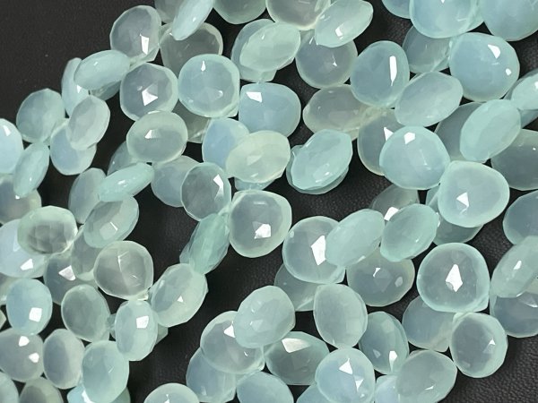 Aqua Chalcedony Heart Faceted