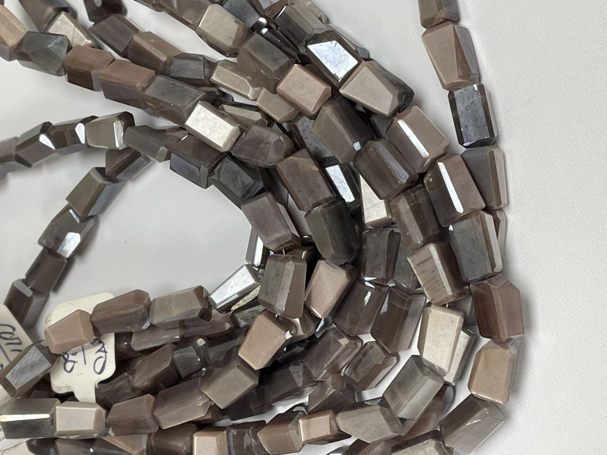 Coated Chocolate Moonstone Nugget Faceted