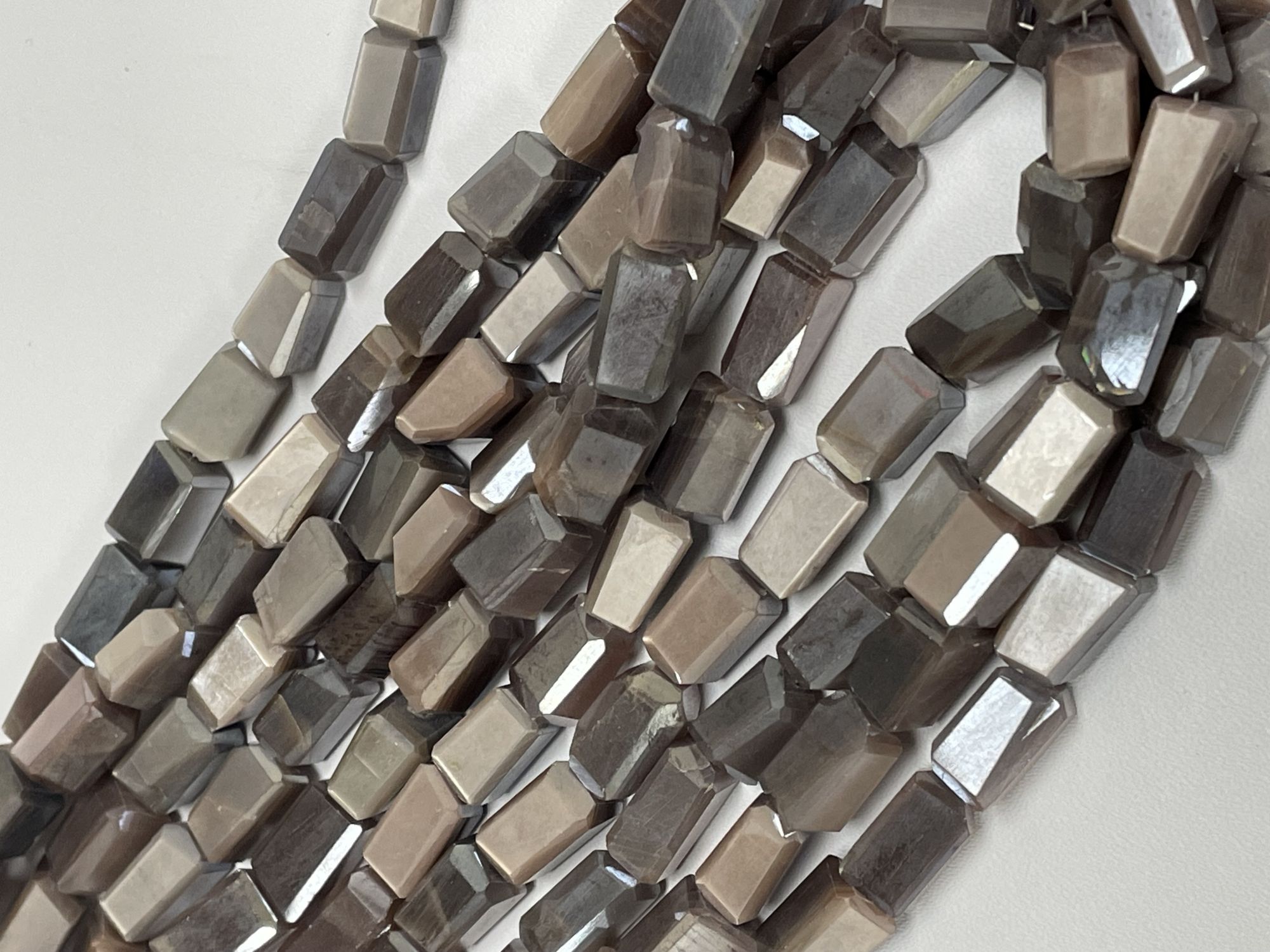 Coated Chocolate Moonstone Nugget Faceted