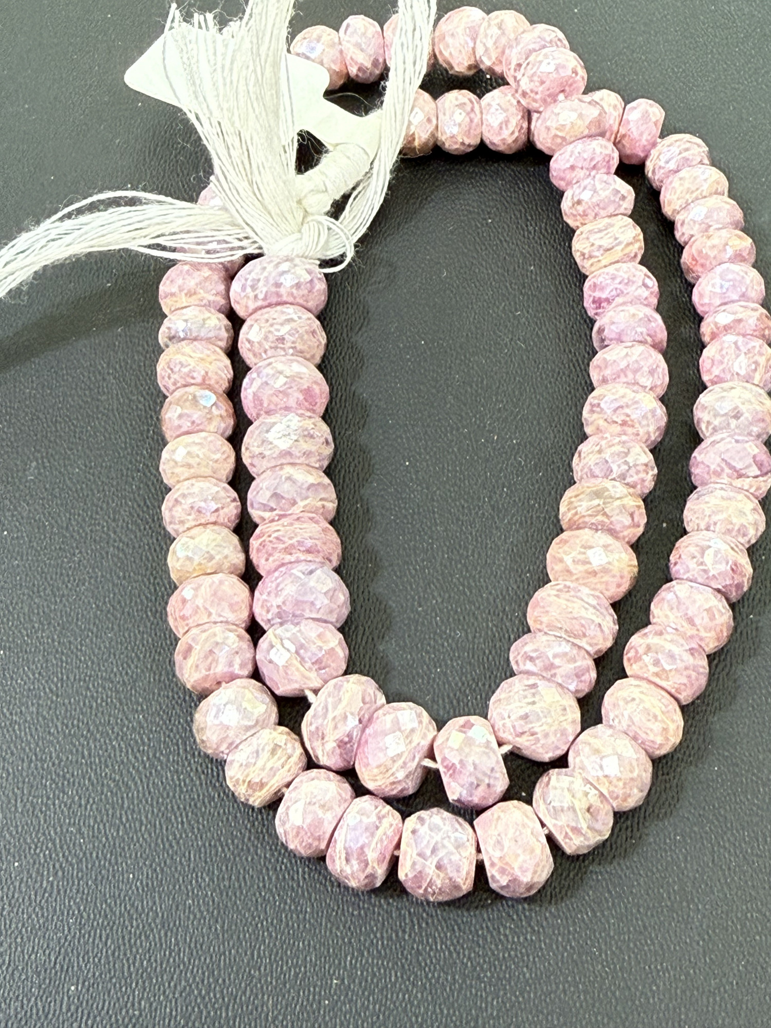 Coated Pink Sapphire Rondelle Faceted