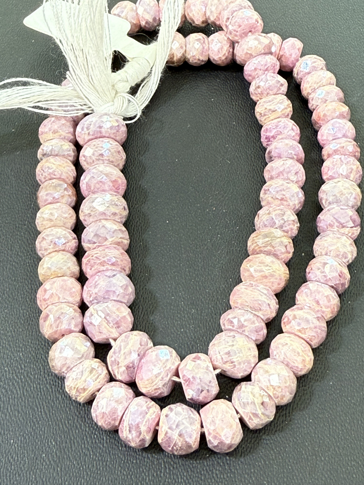 Coated Pink Sapphire Rondelle Faceted