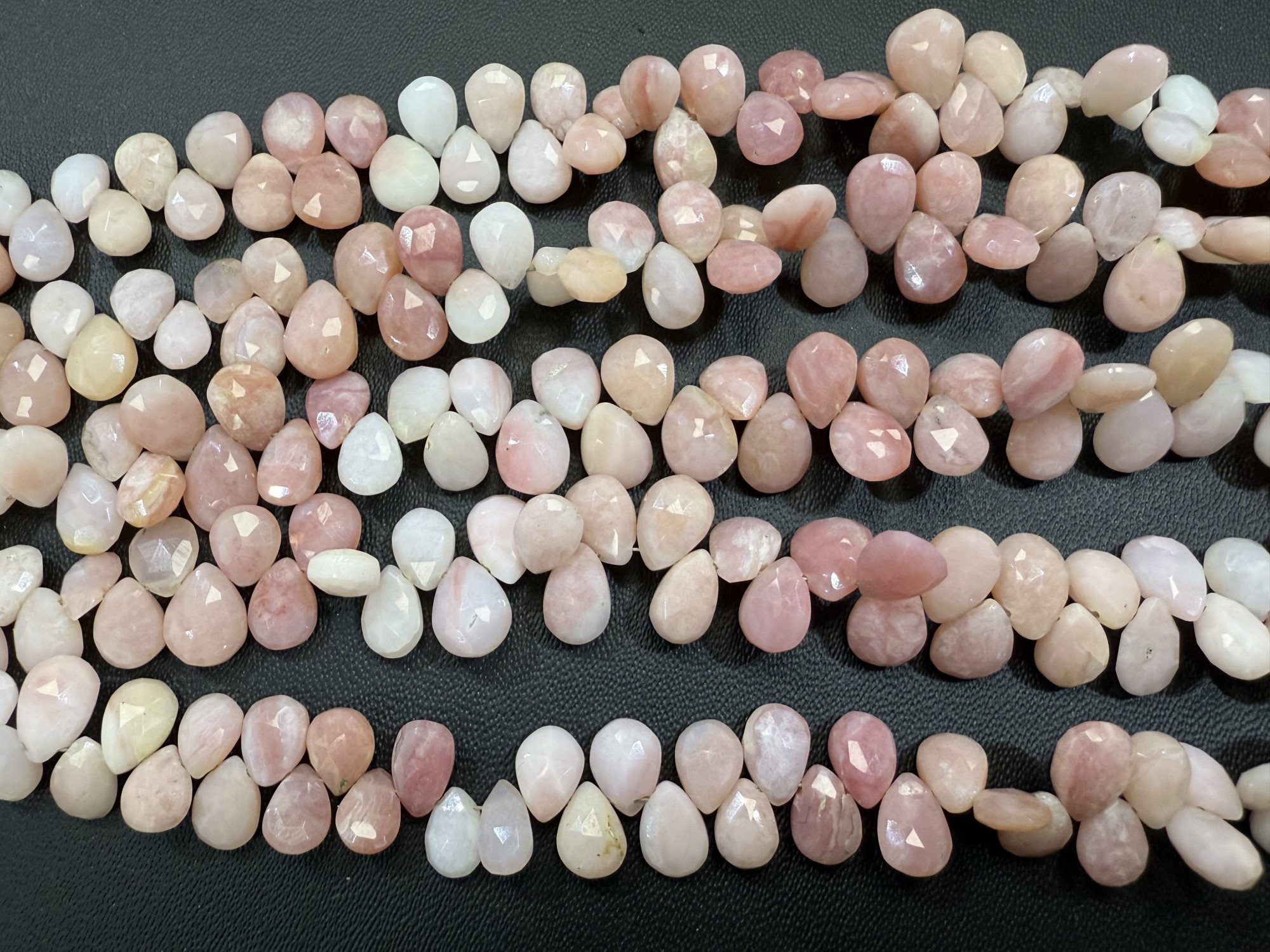 Pink Opal Pears Faceted