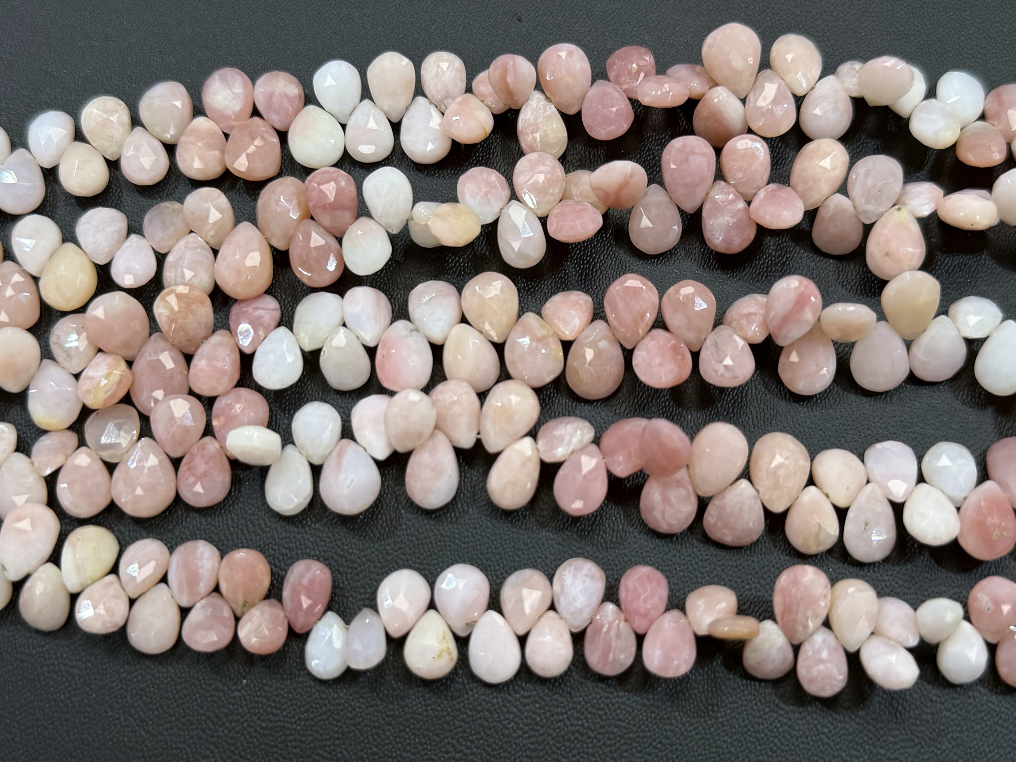 Pink Opal Pears Faceted