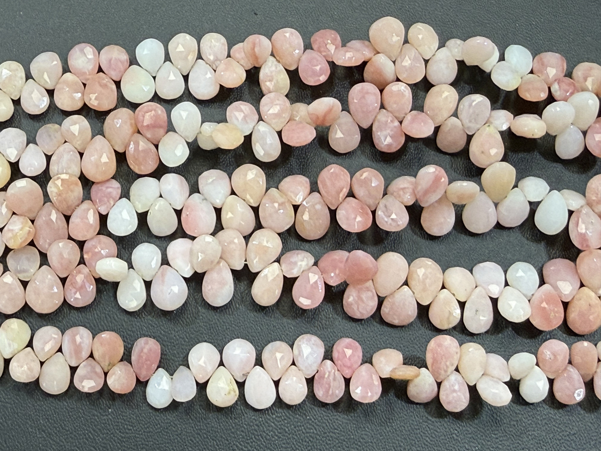 Pink Opal Pears Faceted