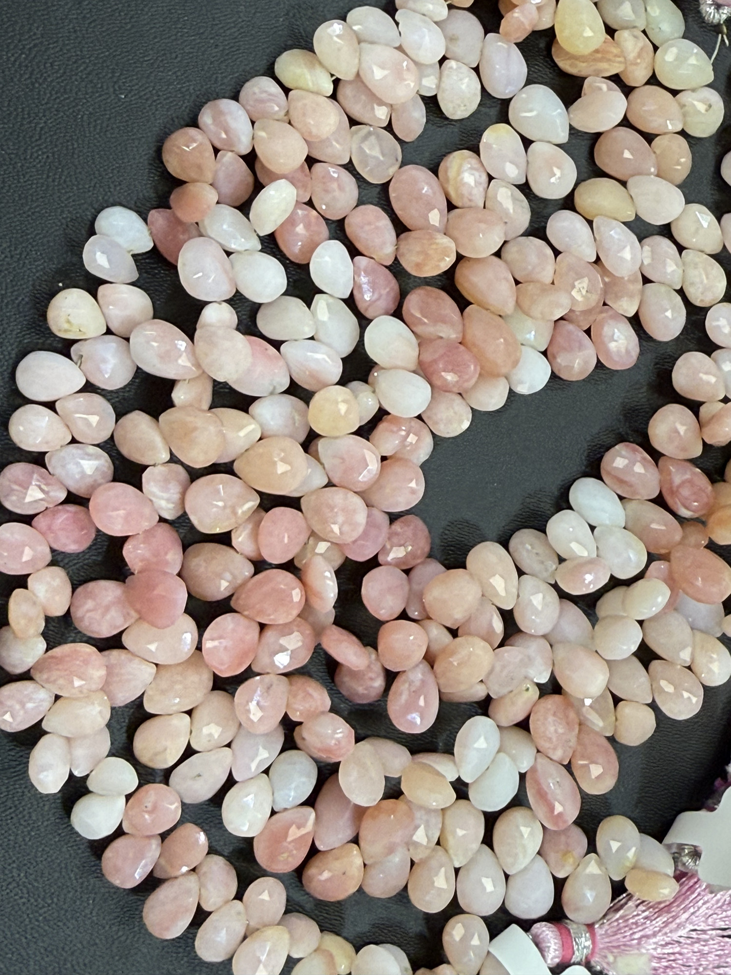 Pink Opal Pears Faceted