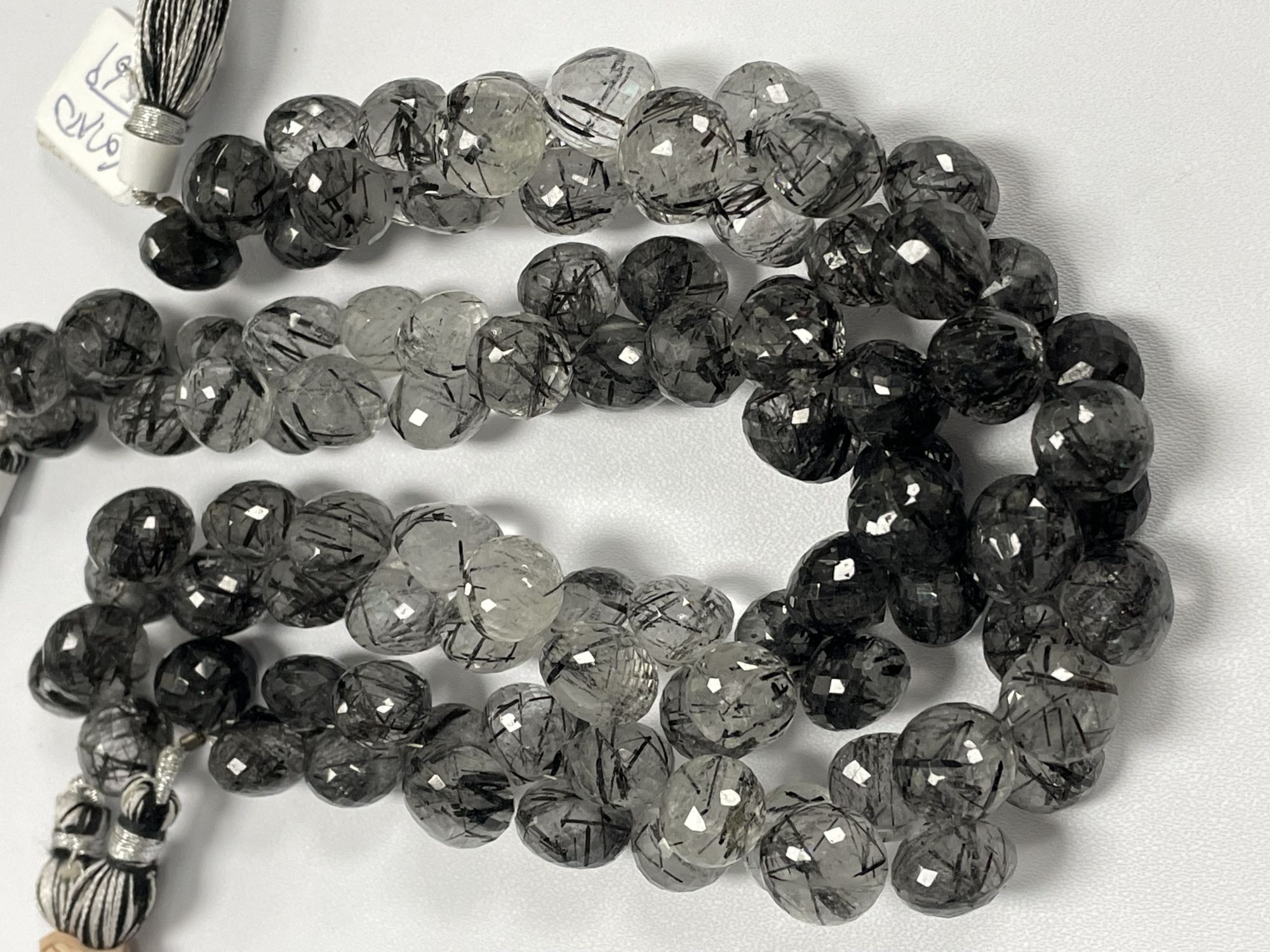 Black Rutilated Quartz Onion Faceted