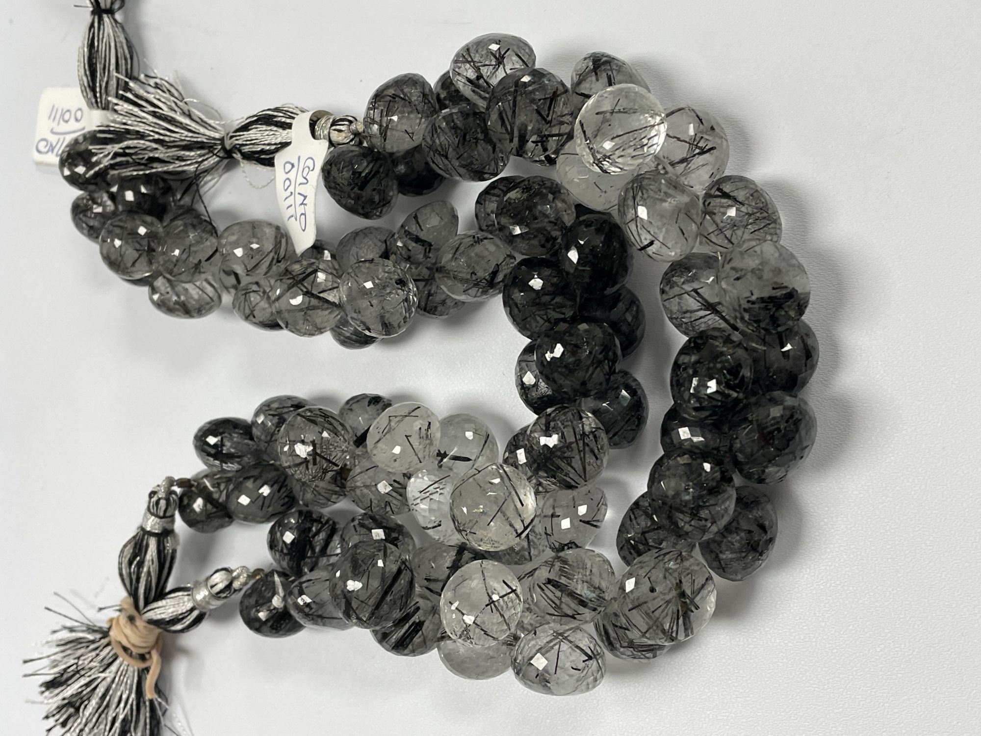 Black Rutilated Quartz Onion Faceted