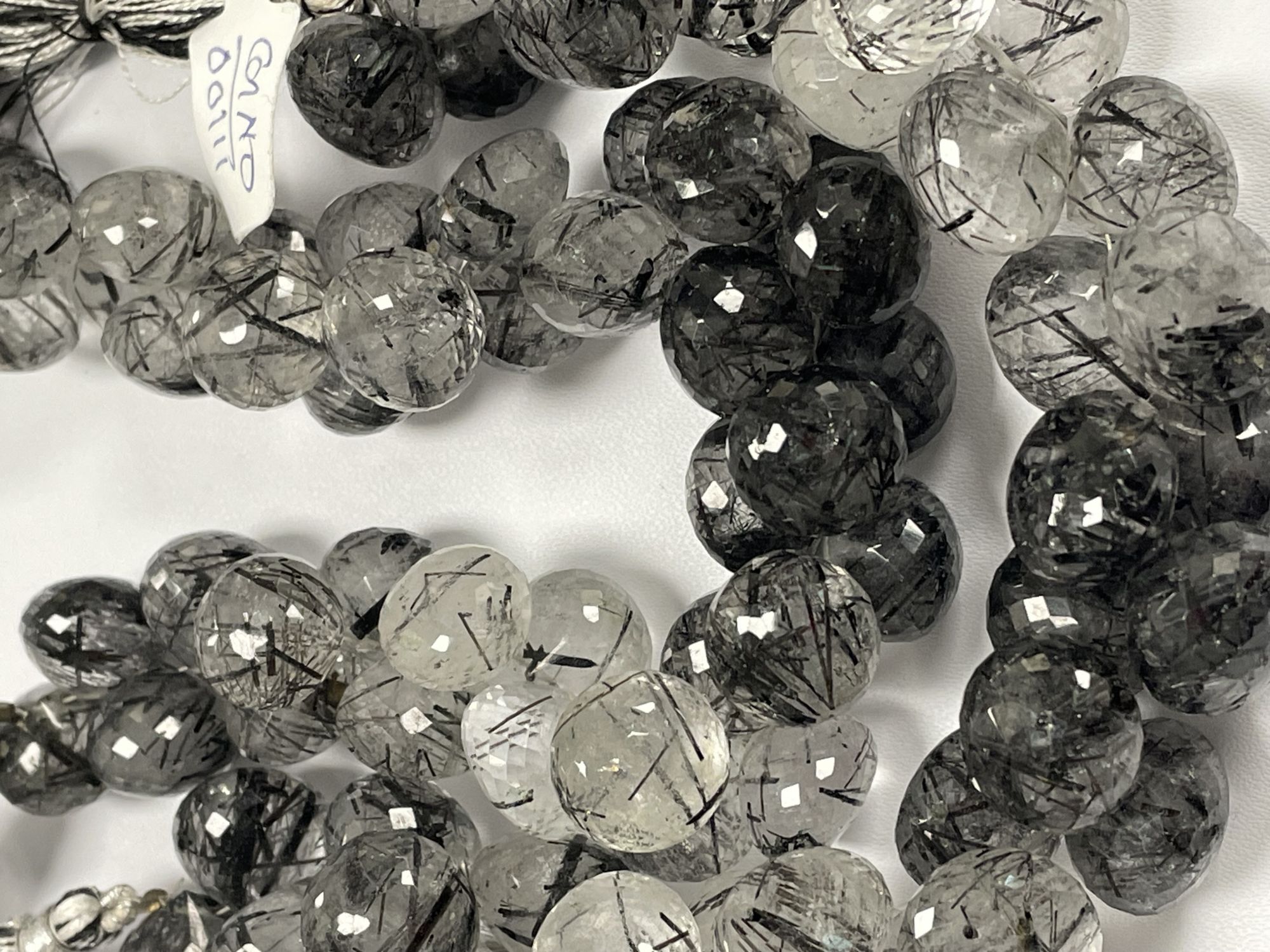 Black Rutilated Quartz Onion Faceted