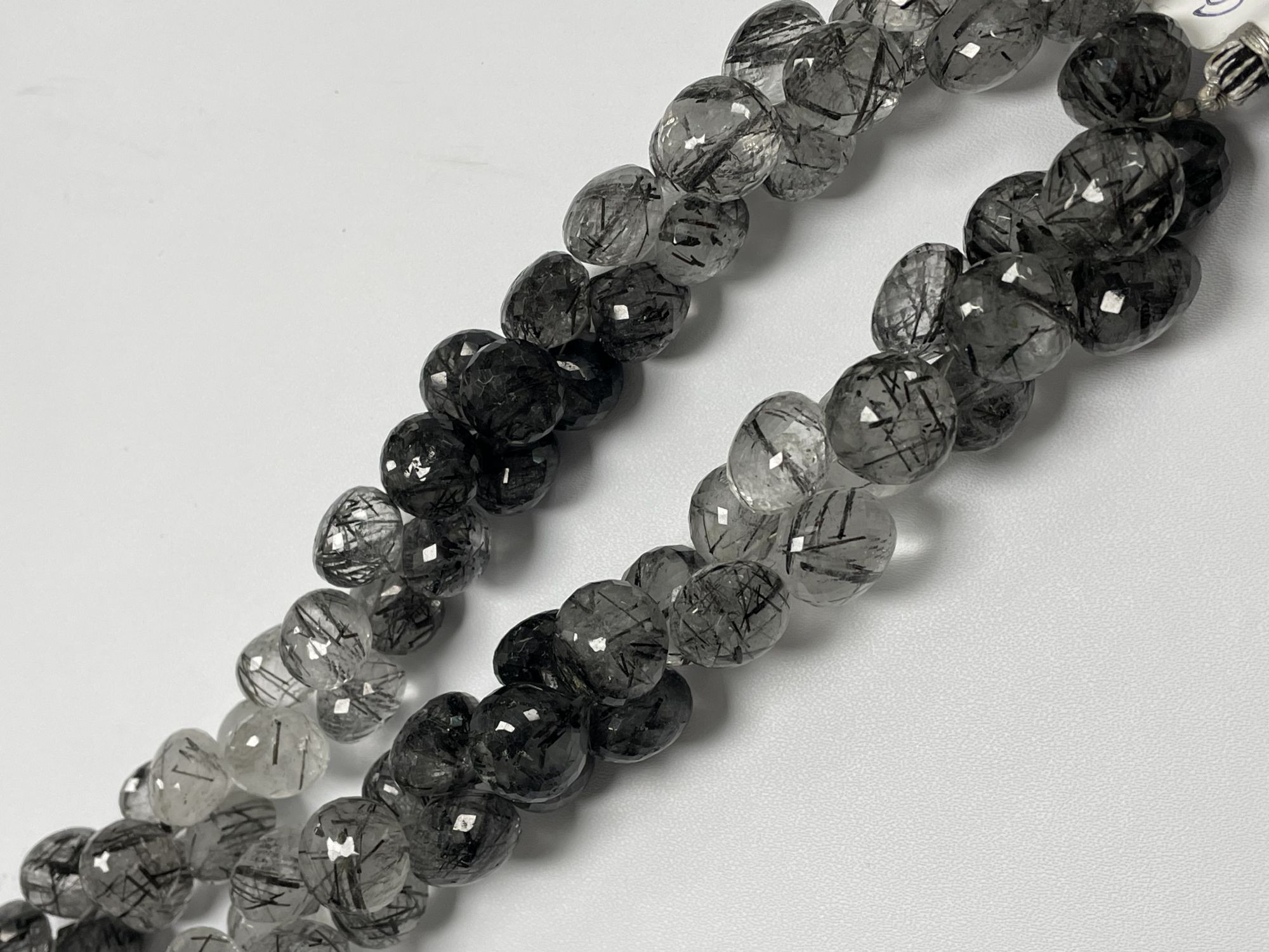 Black Rutilated Quartz Onion Faceted