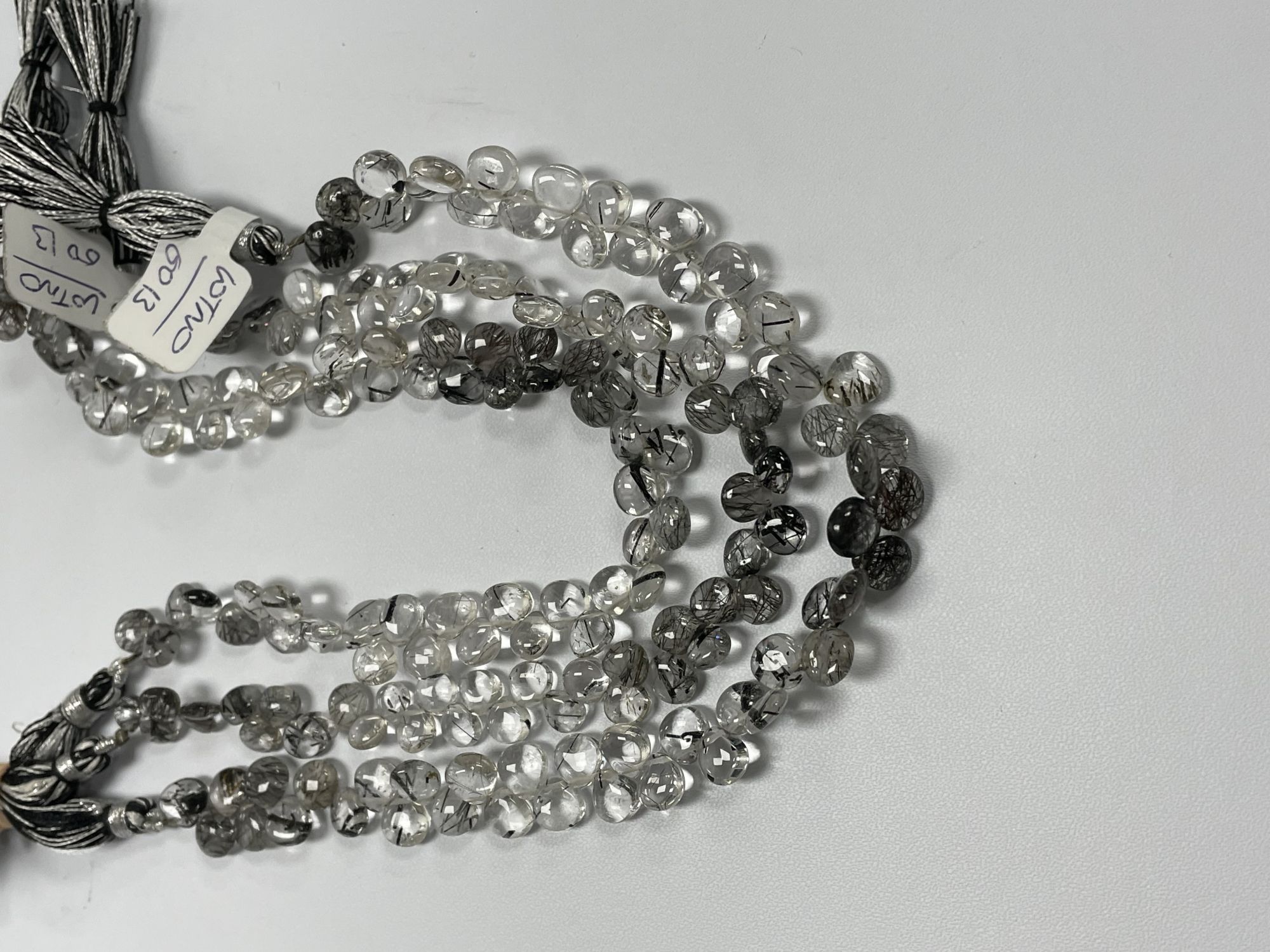 Black Rutilated Quartz Heart Smooth