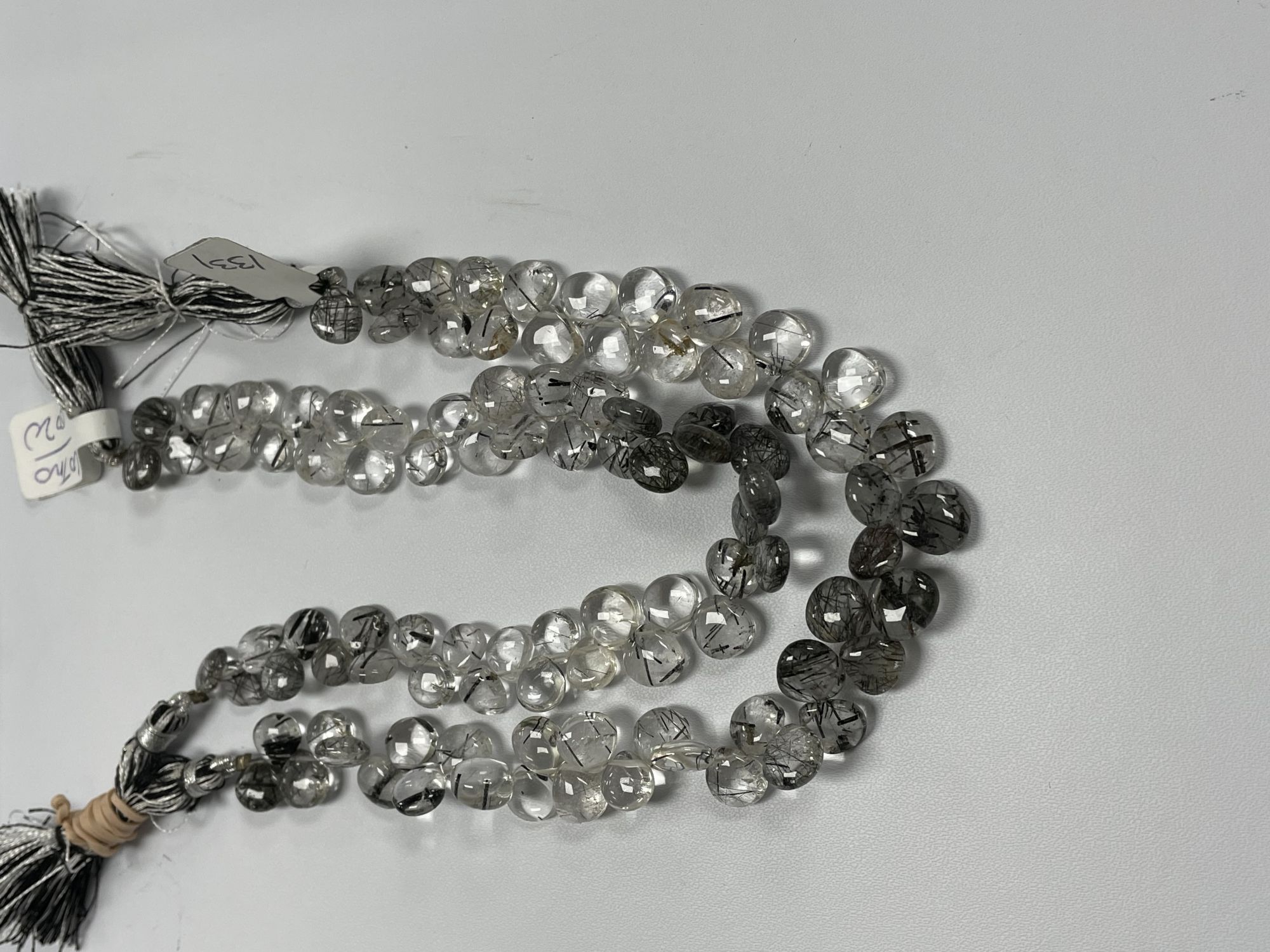 Black Rutilated Quartz Heart Smooth