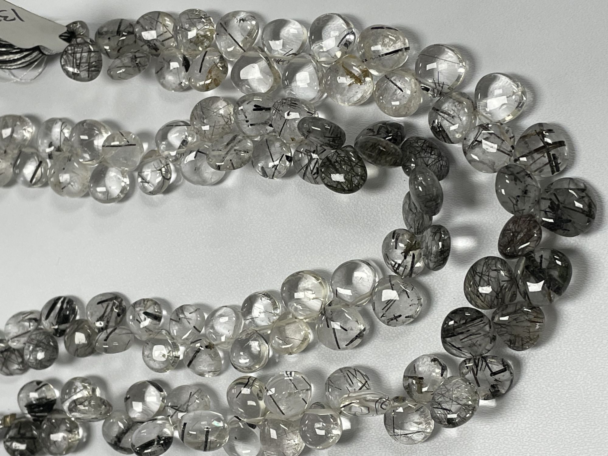 Black Rutilated Quartz Heart Smooth