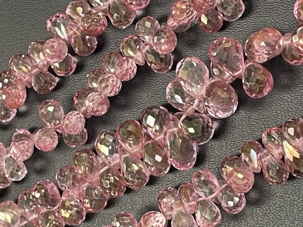 Pink Mystic Topaz Drop Faceted