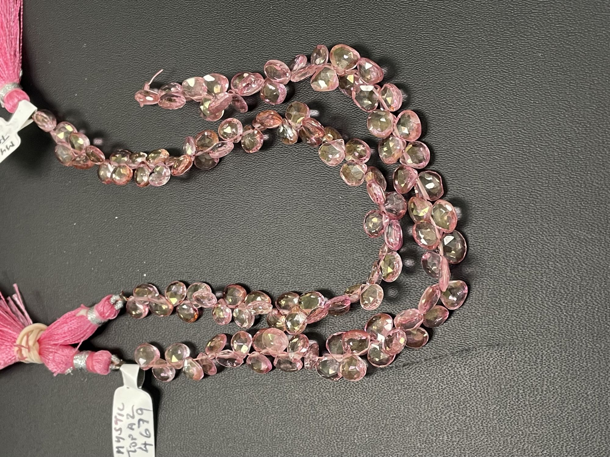 Pink Mystic Topaz Heart Faceted