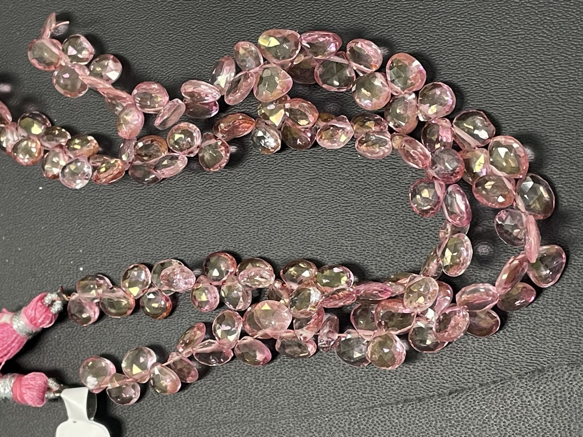 Pink Mystic Topaz Heart Faceted