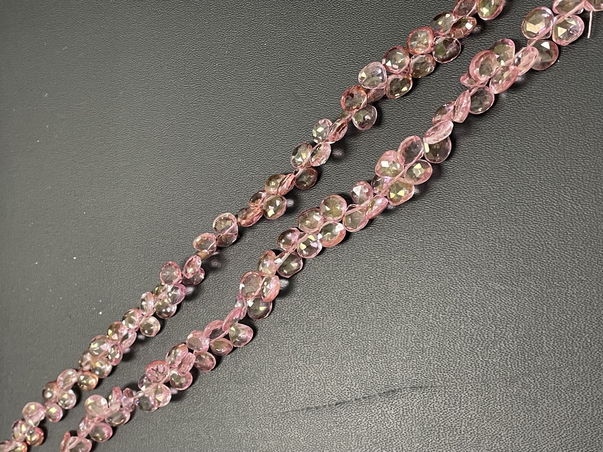 Pink Mystic Topaz Heart Faceted