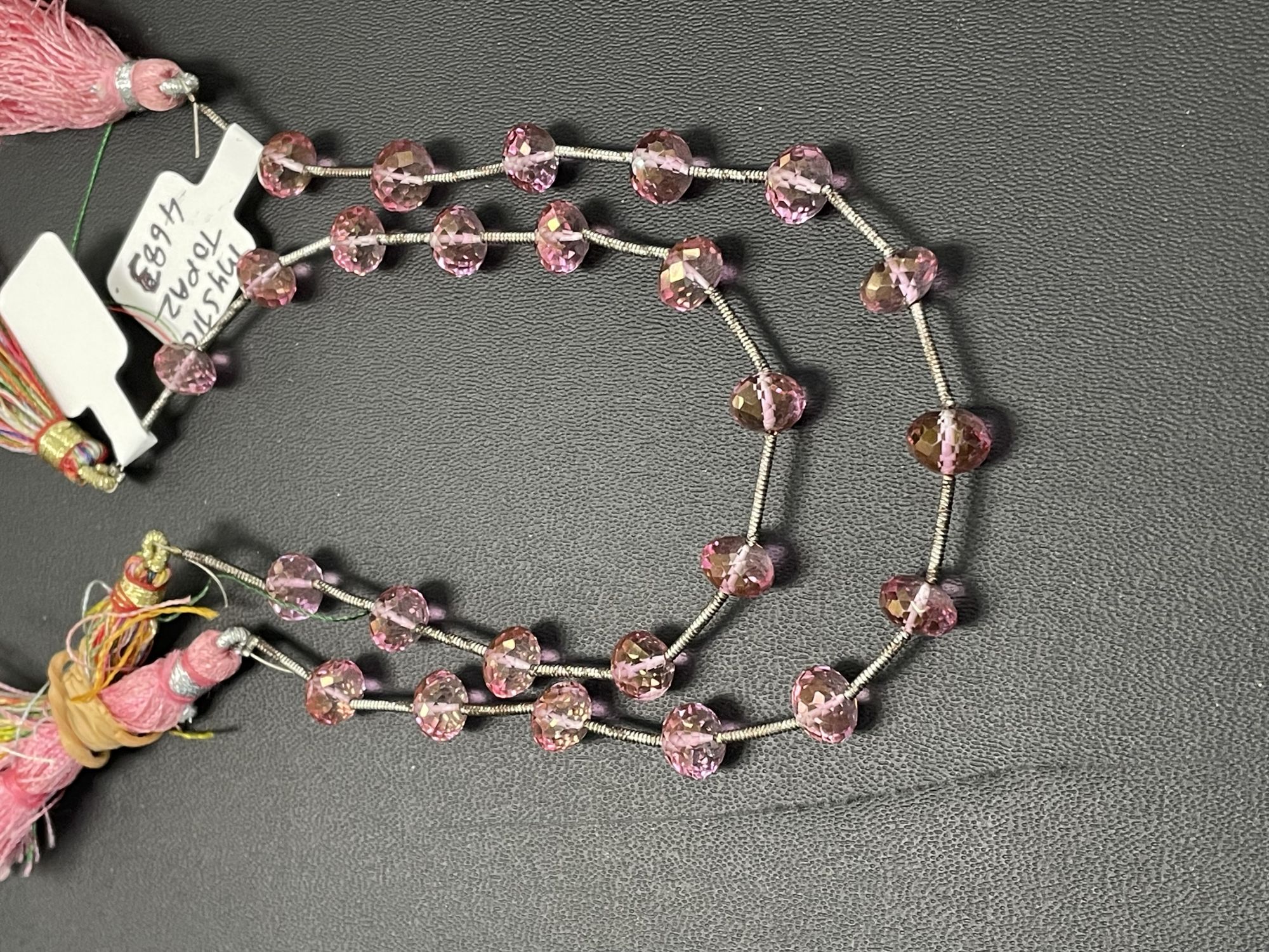 Pink Mystic Topaz Rondelle Faceted