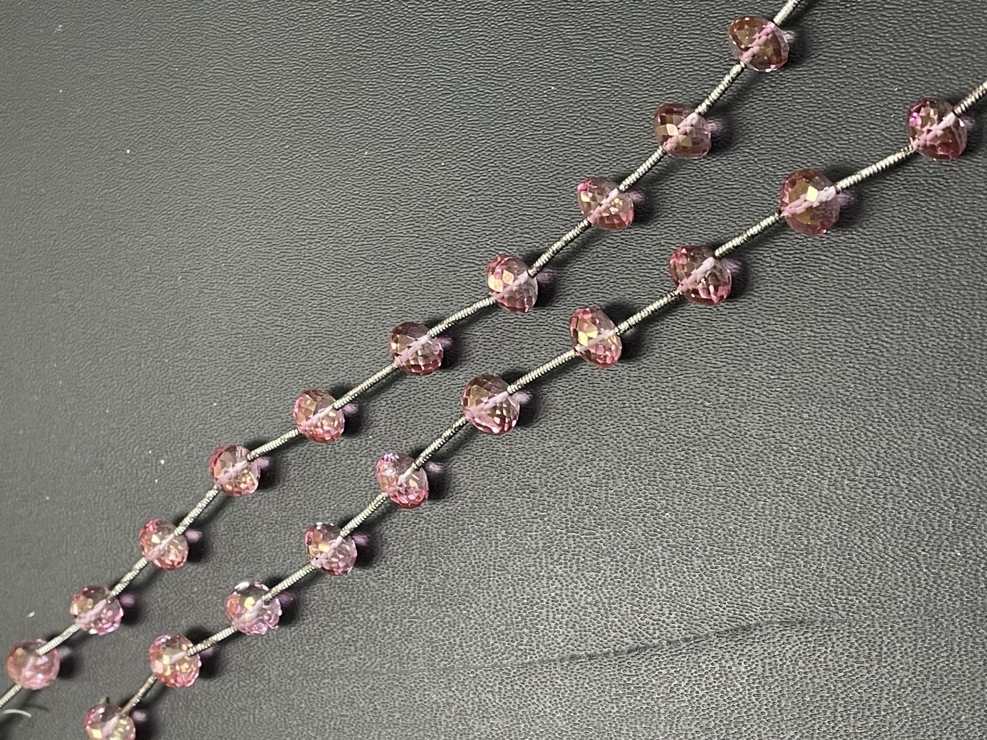 Pink Mystic Topaz Rondelle Faceted