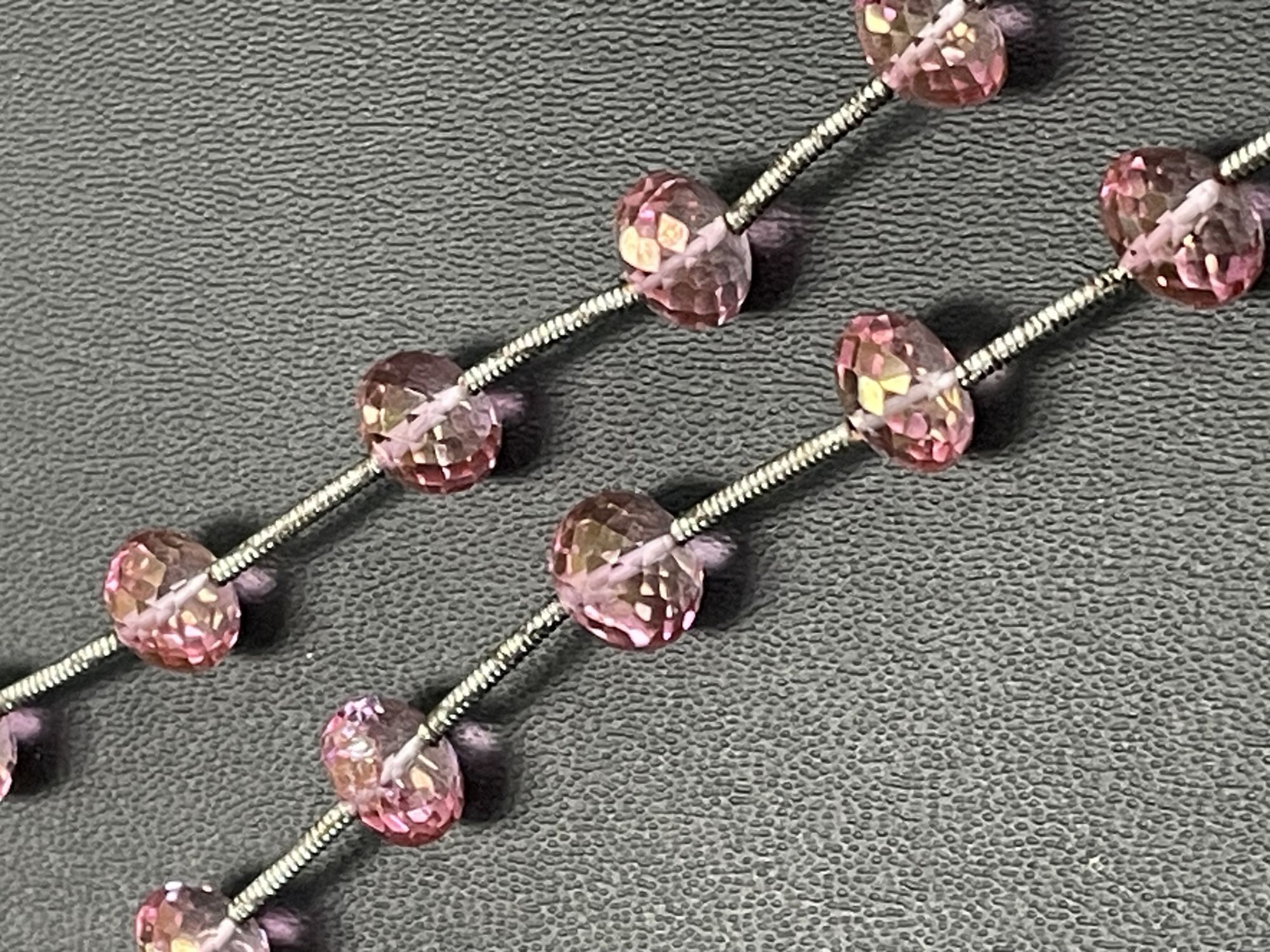 Pink Mystic Topaz Rondelle Faceted