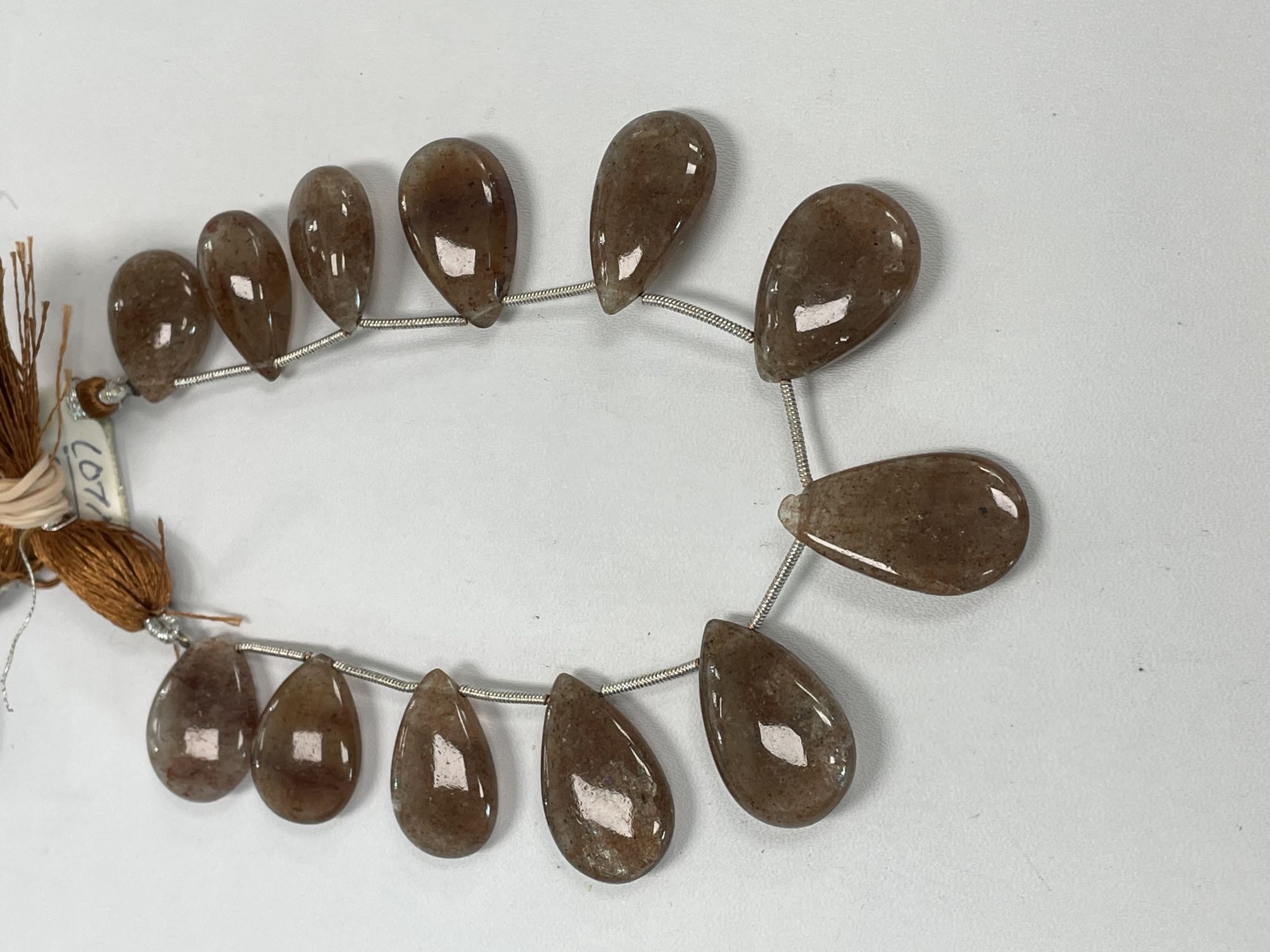 Copper Rutilated Quartz Pear Smooth