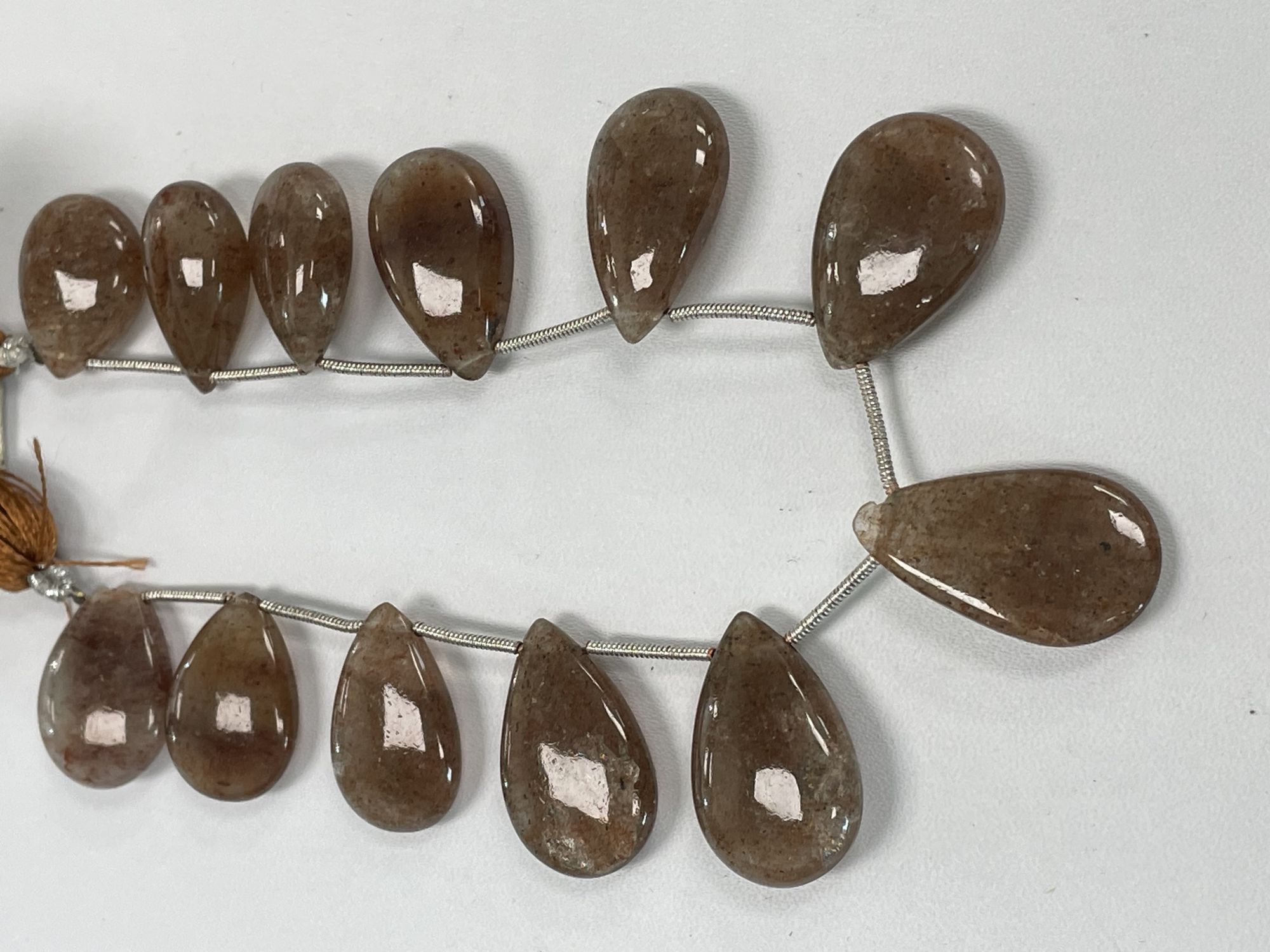Copper Rutilated Quartz Pear Smooth