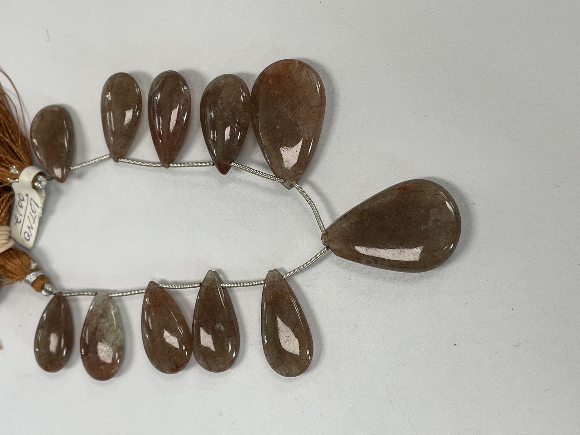 Copper Rutilated Quartz Pear Smooth