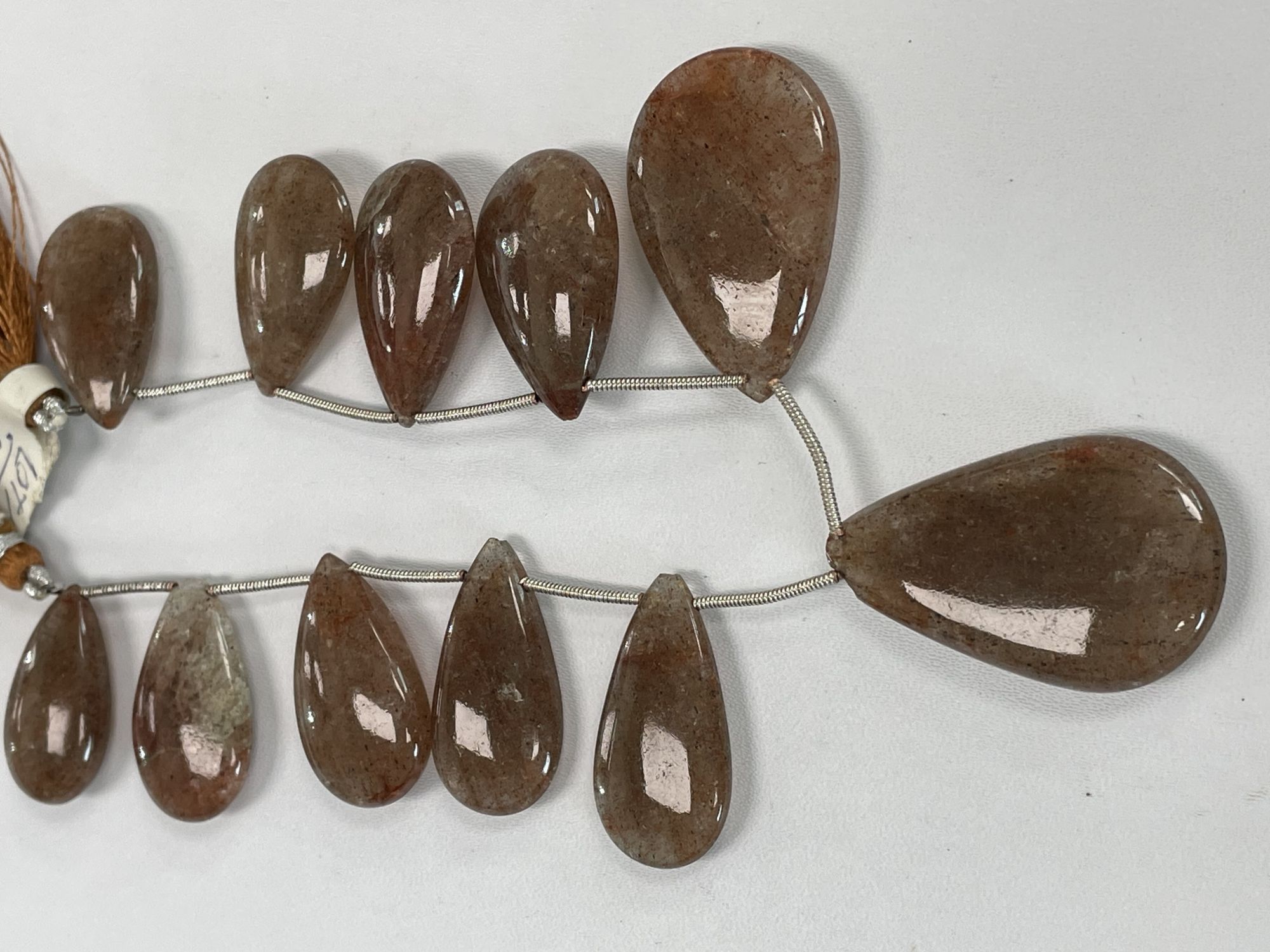 Copper Rutilated Quartz Pear Smooth